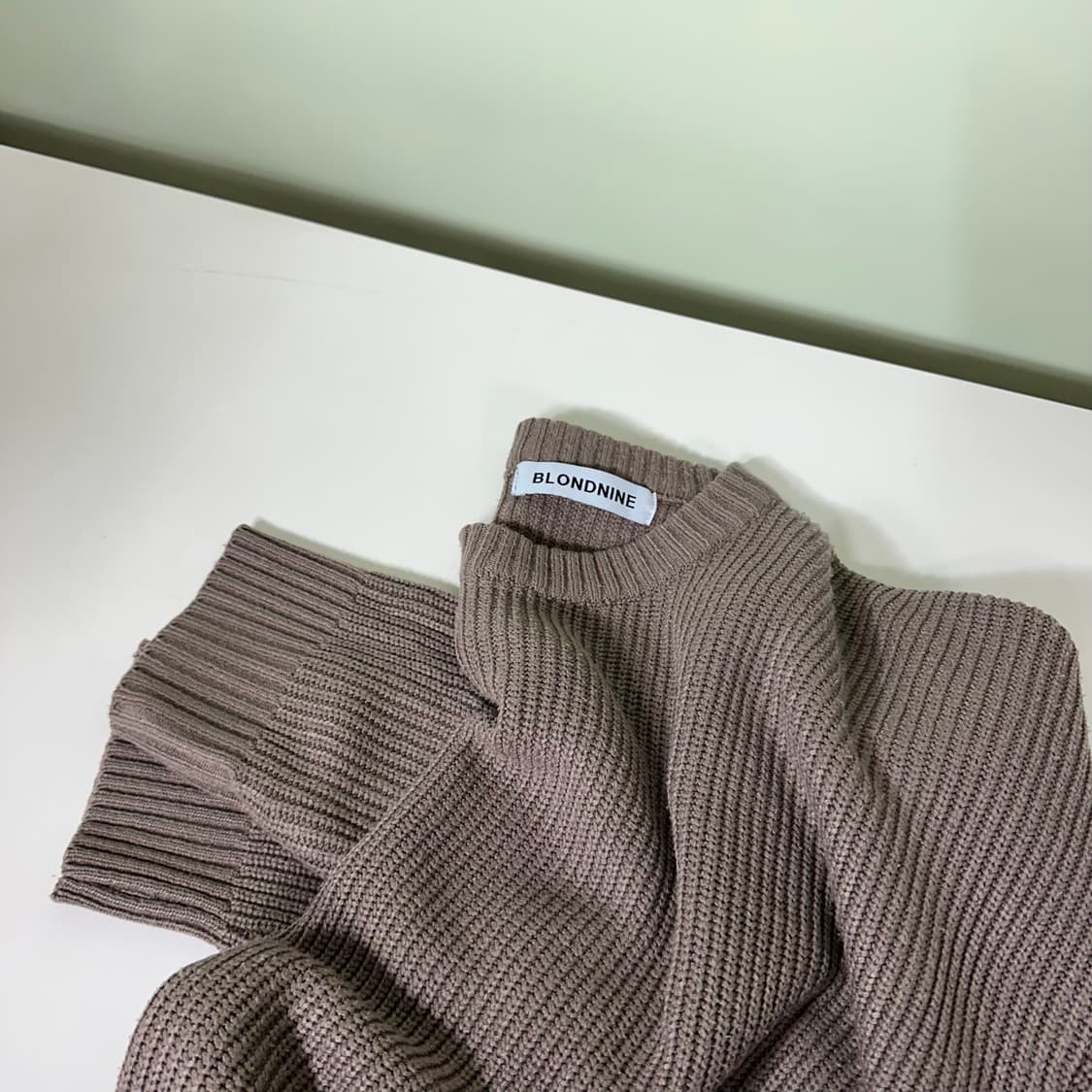 95-100 블론드나인 코코아 짜임 니트 상품이미지2