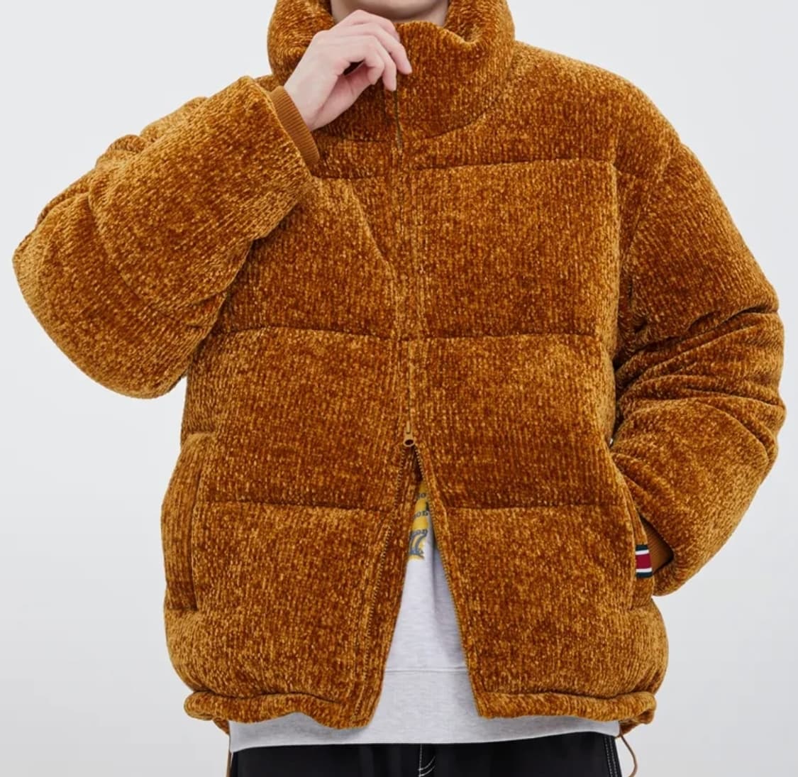 로맨틱크라운(ROMANTIC CROWN) 니트 벨벳 다운 패딩 상품이미지7