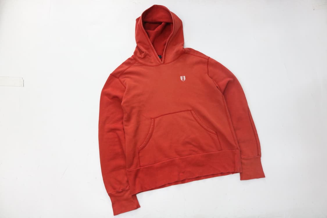 콤사이즘 빈티지 워싱 레드 백로고 후드 티셔츠 상품이미지7