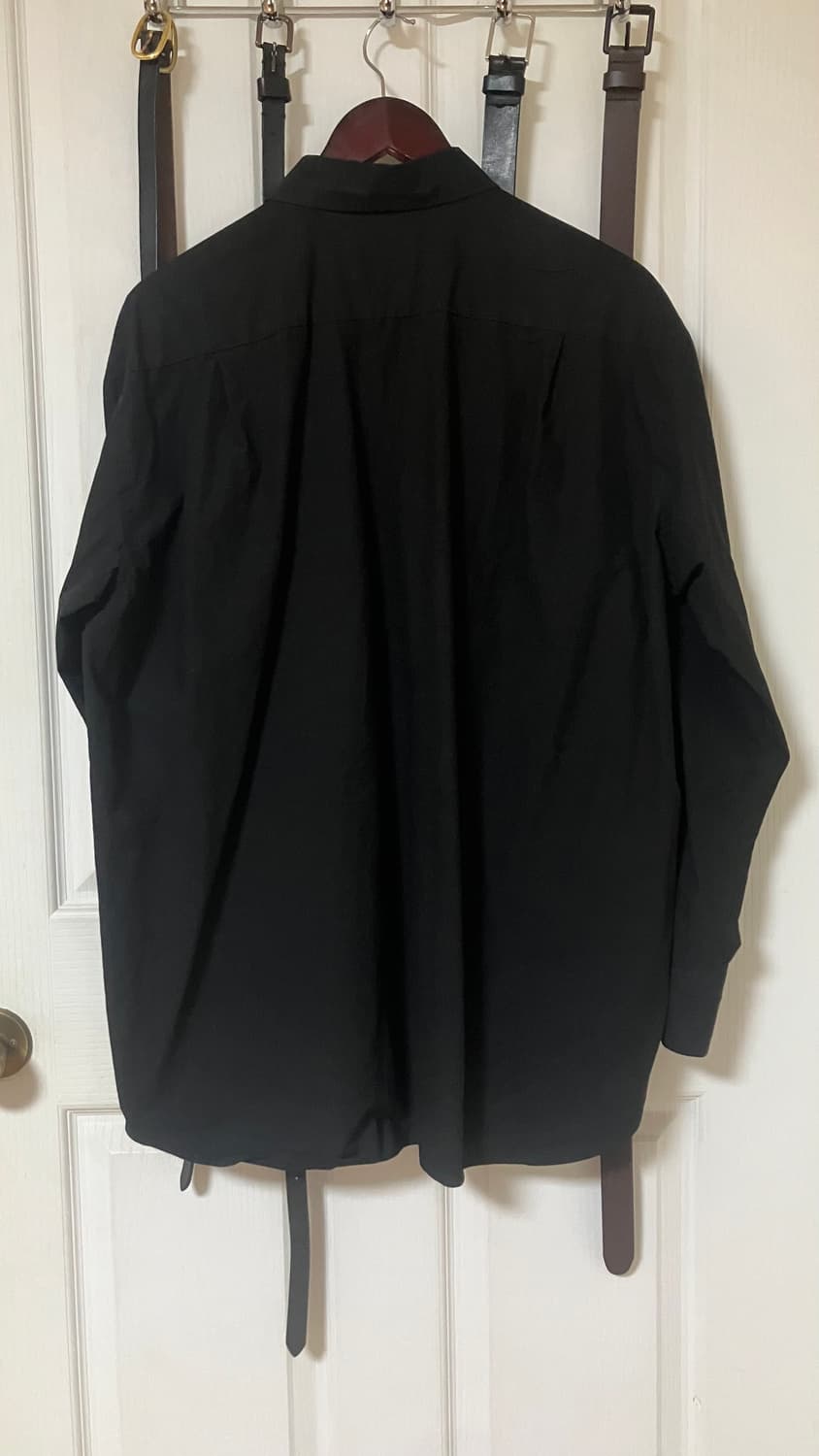 [M] 요코사카모토 레귤러 카라 셔츠 블랙 상품이미지4