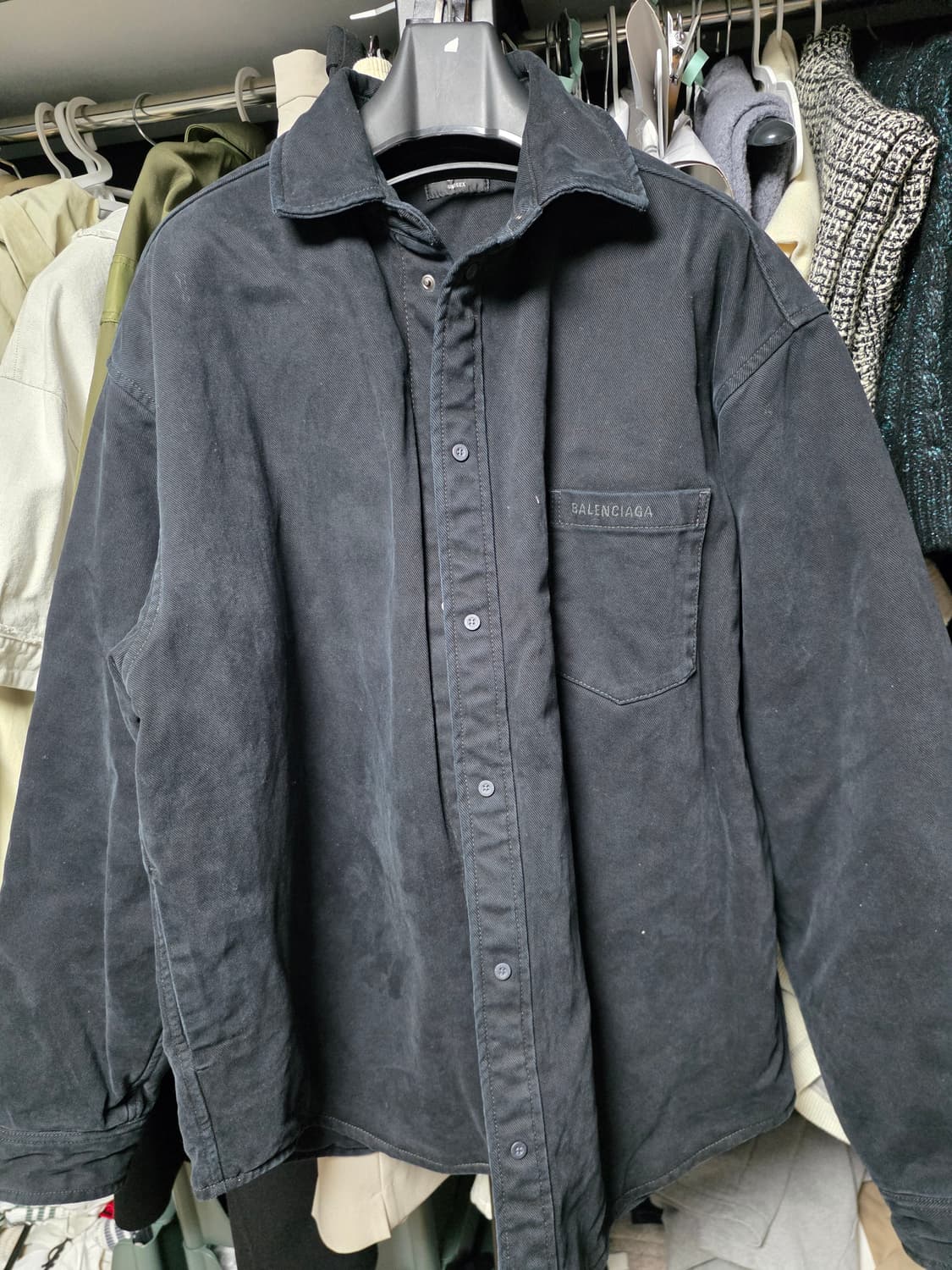 발렌시아가 패디드 셔츠 오버사이즈 M 상품이미지1