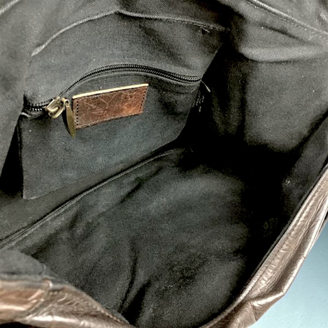 Jas M.B. 쟈스엠비 빈티지 가공 레더 메신저백 이탈리아 장인 포터 상품이미지8