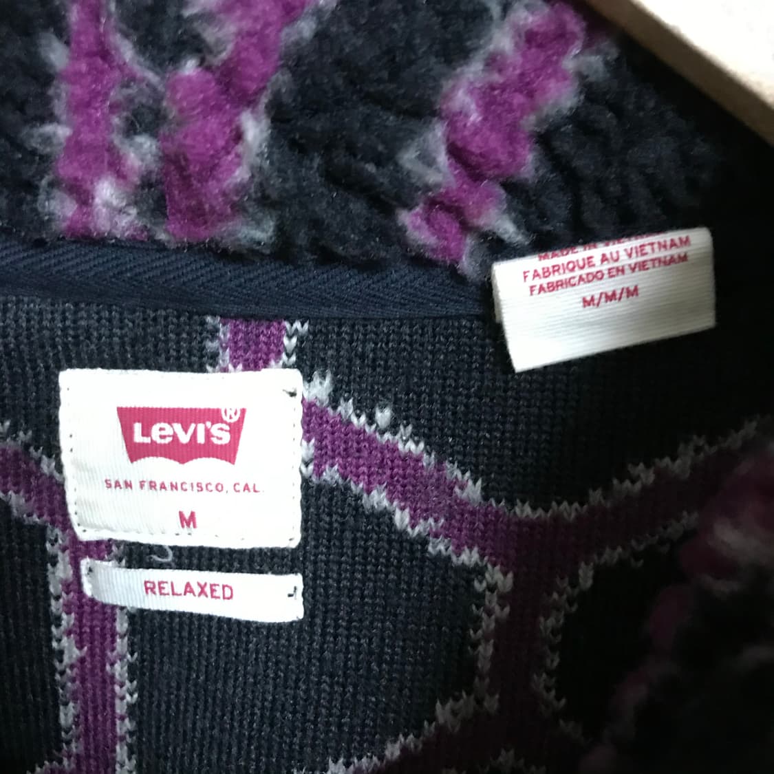 리바이스 90s 패턴 후리스 아노락 자켓 상품이미지4