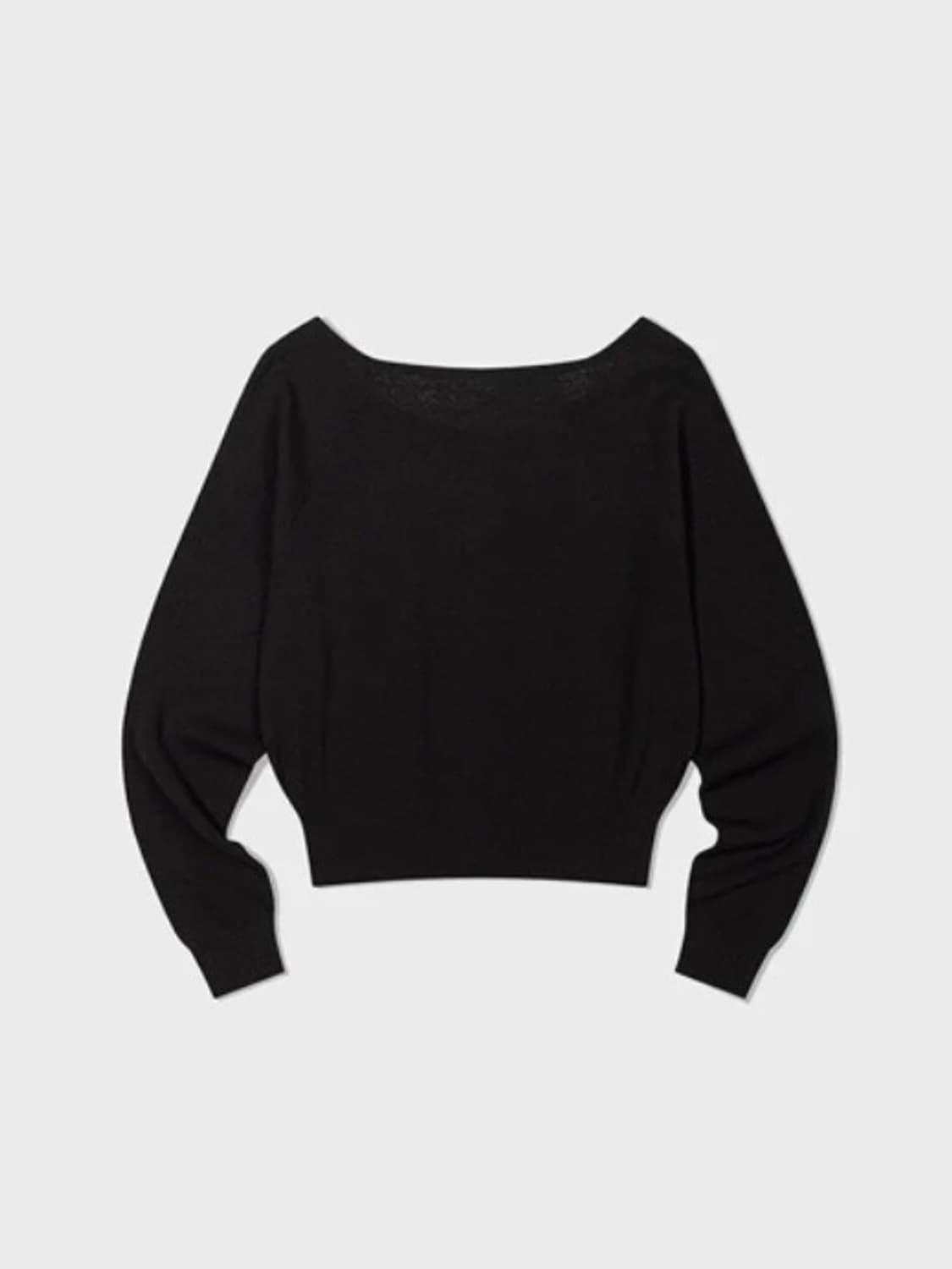 로우클래식 BOAT-NECK SHEER CARDIGAN 블랙 M 상품이미지10