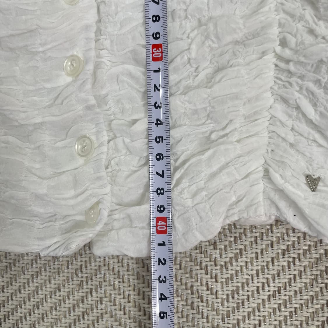 GUESS 게스 화이트 크롭 블라우스 S 상품이미지8
