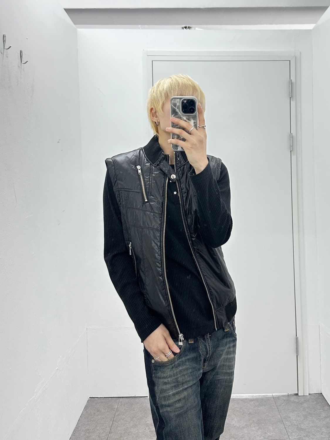 IKKA Detachable Sleeve Zip Detail Padded 상품이미지7