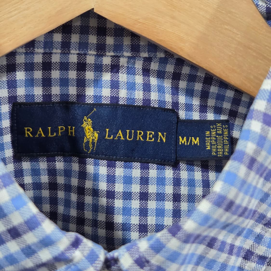 폴로랄프로렌 버튼다운 체크셔츠 M 상품이미지3