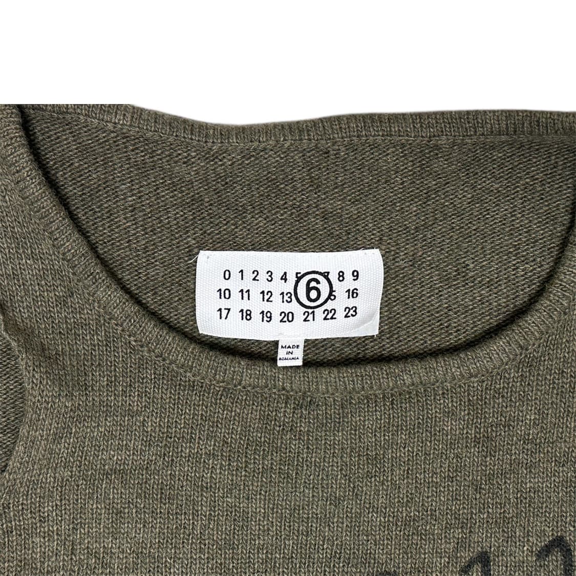 MM6 Number printed Cut-Out Wool Sweater 상품이미지6