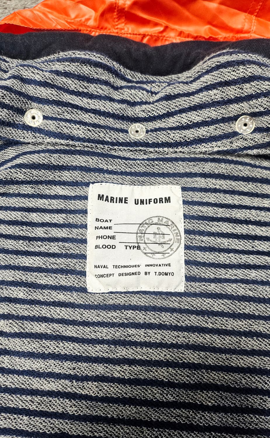 Natic Marine Uniform 라운드 카라 후드 블루종 상품이미지2