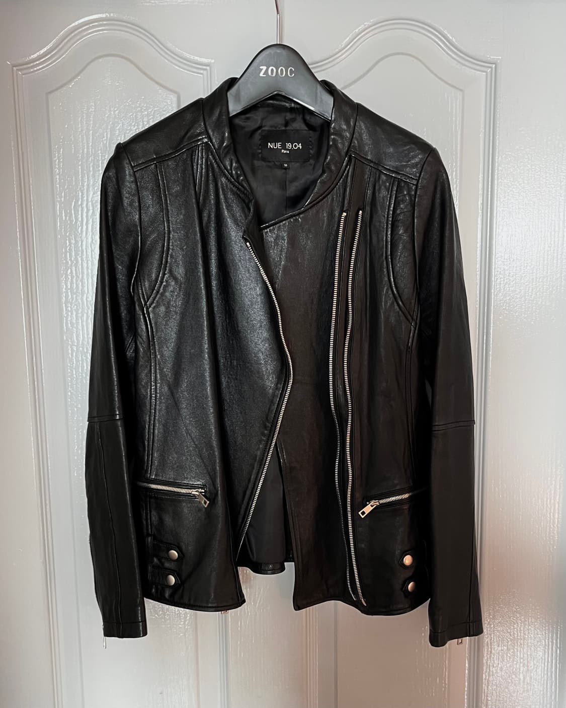 사선 비대칭 이태리 램스킨 라이더 가죽자켓 상품이미지1