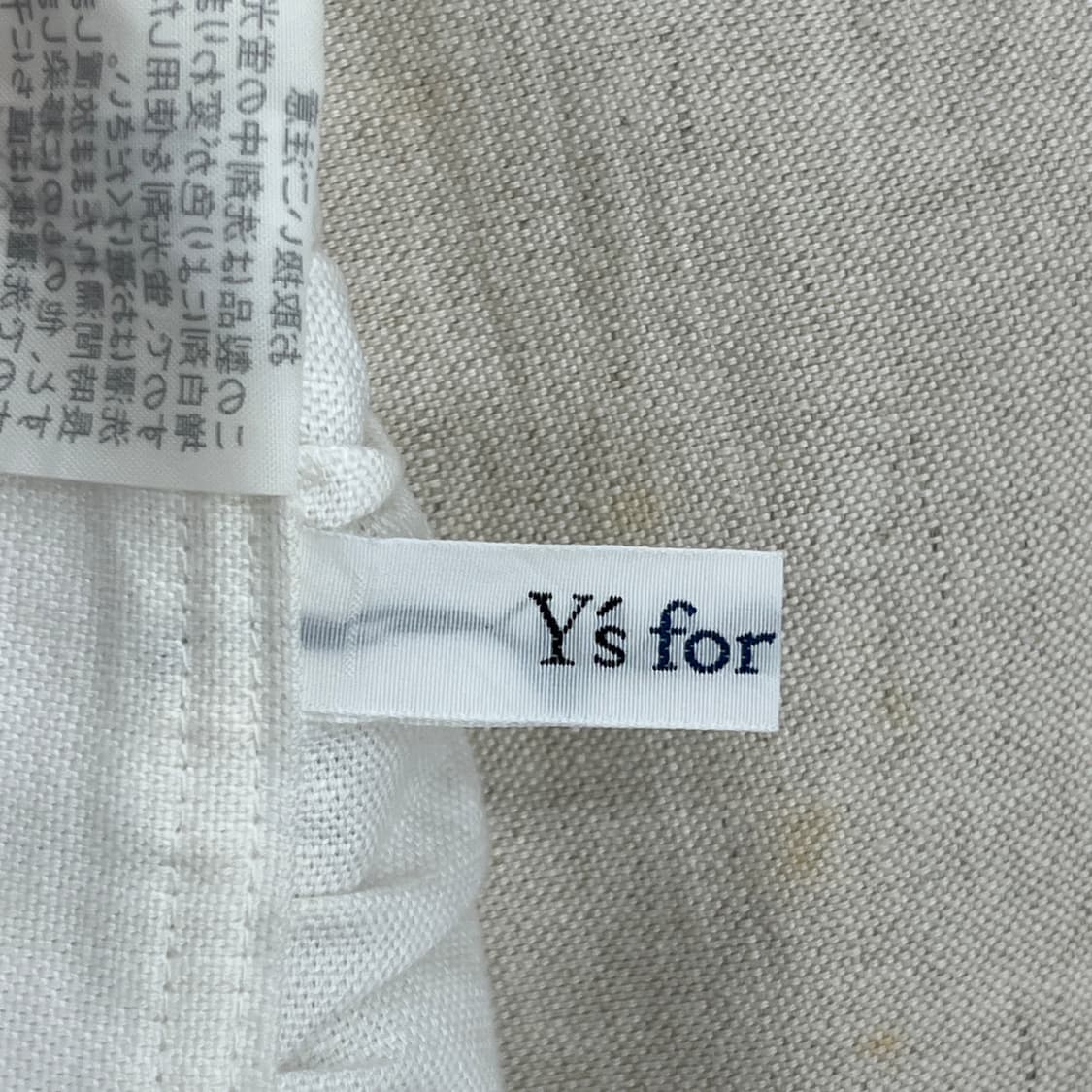 요지 야마모토 Y's for Living 린넨 배색 랩 에이프런 스커트 상품이미지7