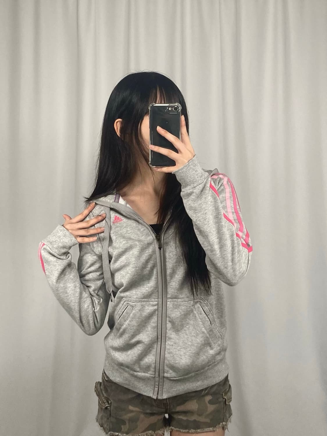 아디다스 그레이 후드집업 상품이미지1