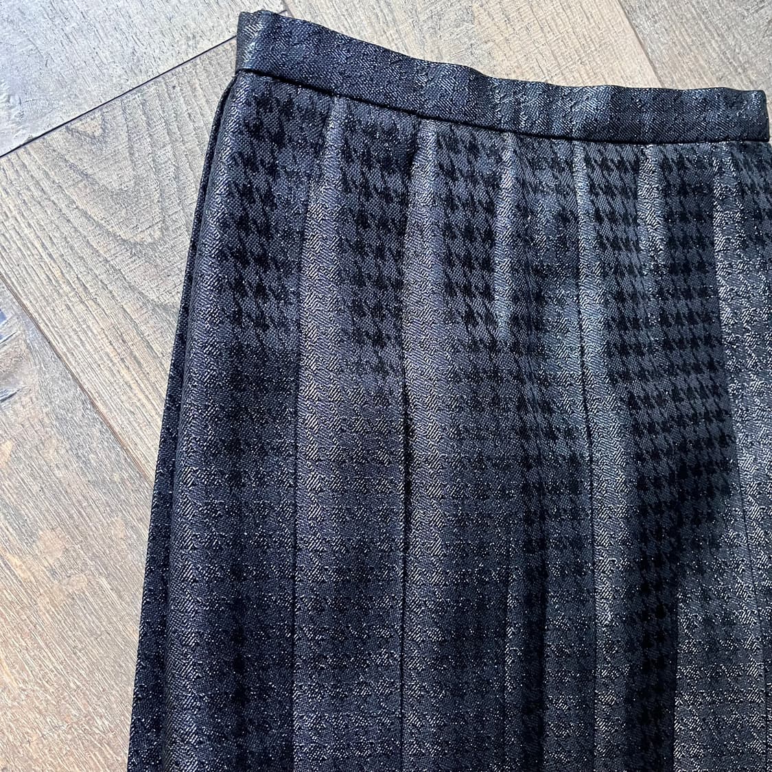 90's Glitter Hound Tooth Pattern Skirt 상품이미지3