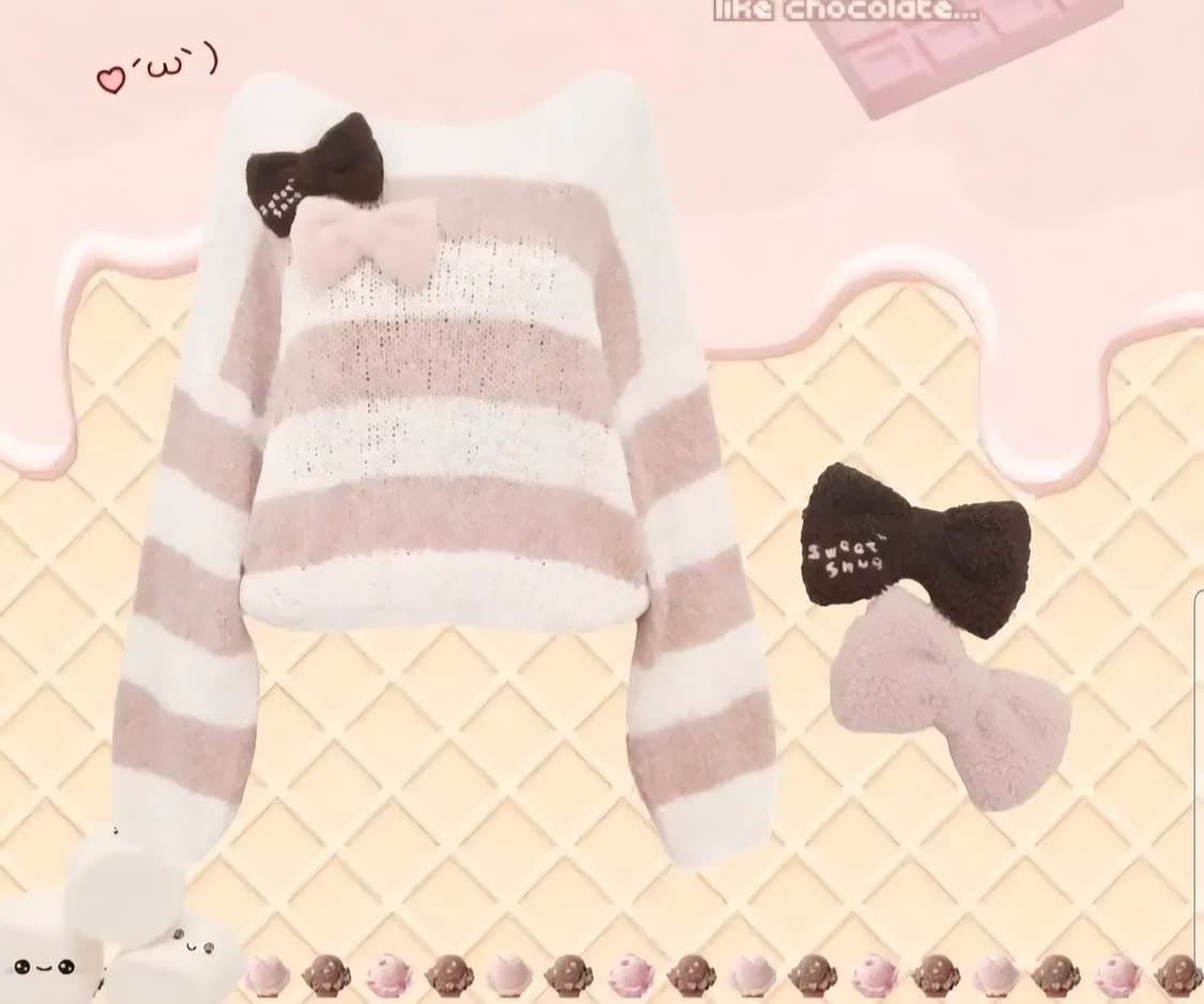 스너그 니트 스프라이트 스웨터 히메갸루 핀터깔 라떼갸루 리즈리사 상품이미지1