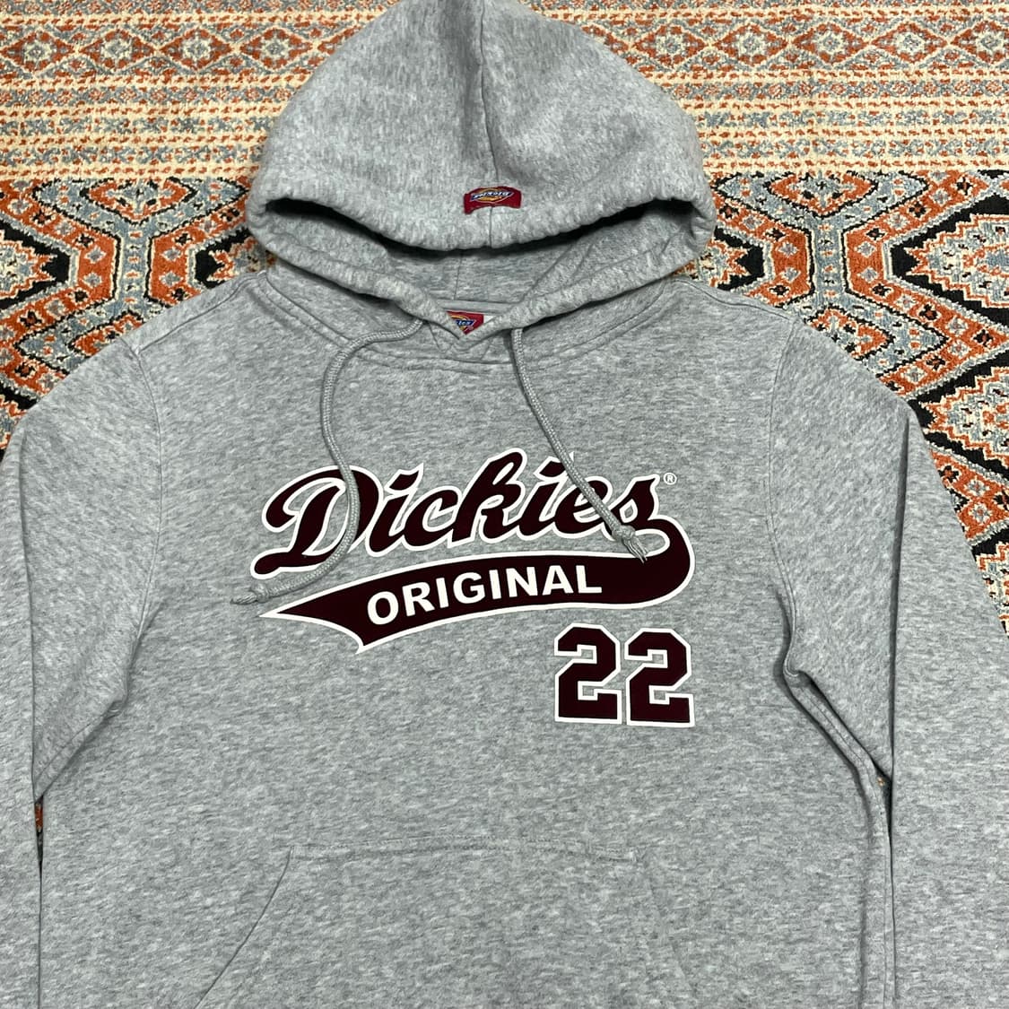 디키즈 스펠로고 그레이 기모 후드티셔츠 여성S 상품이미지2