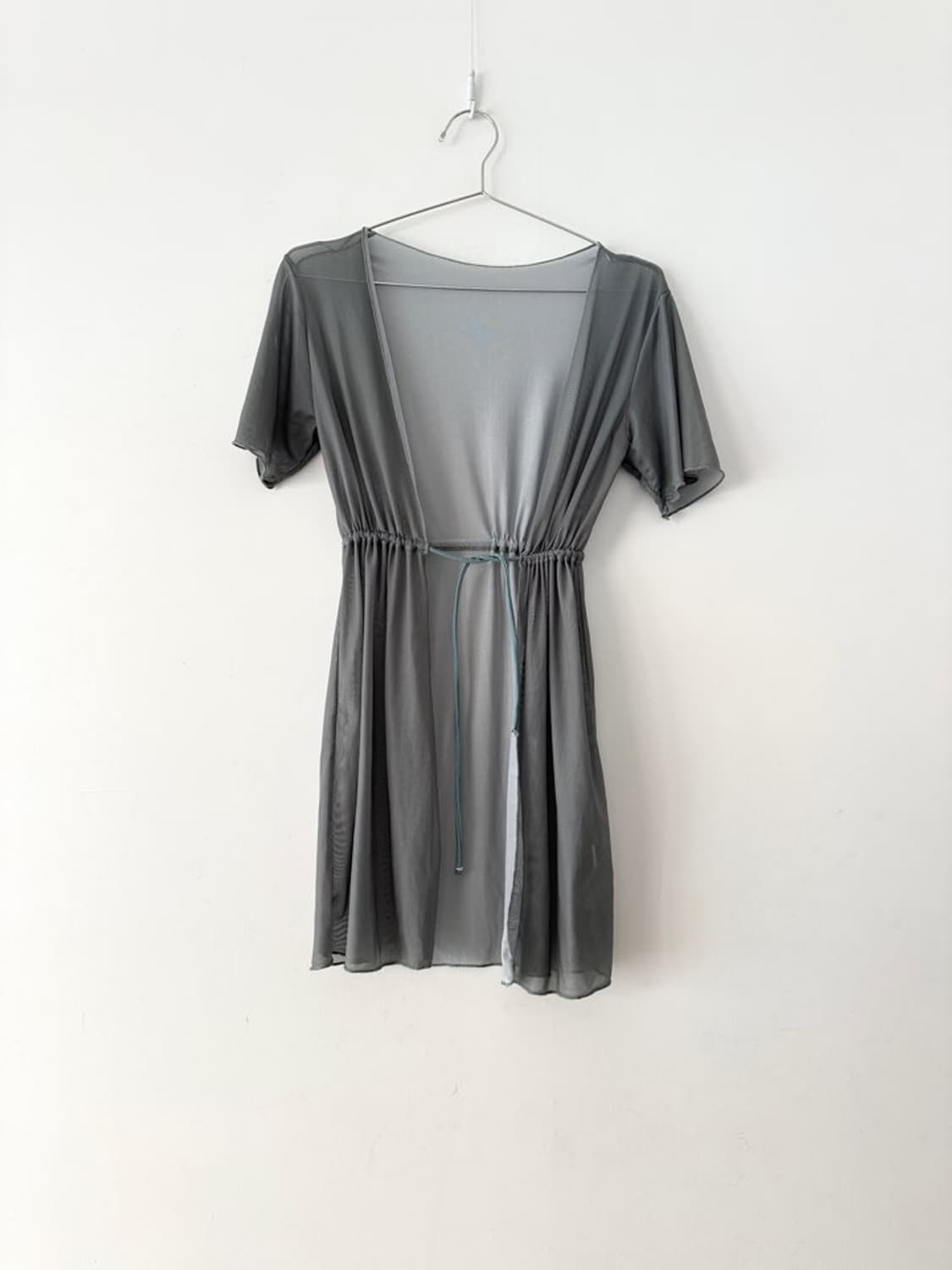 Mesh open strap cardigan / mint 상품이미지1