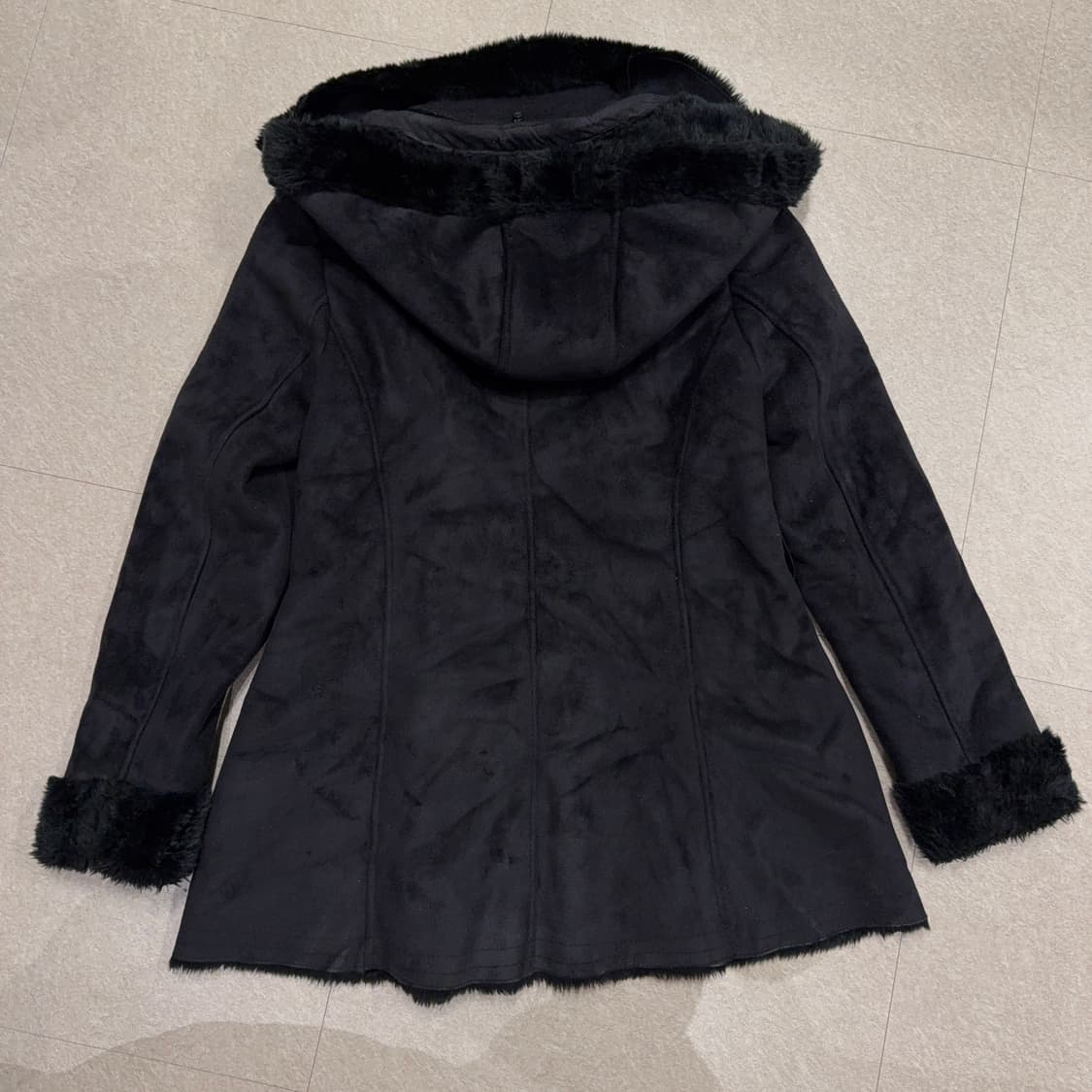 여성 폴리 스웨이드 무스탕 자켓 상품이미지6