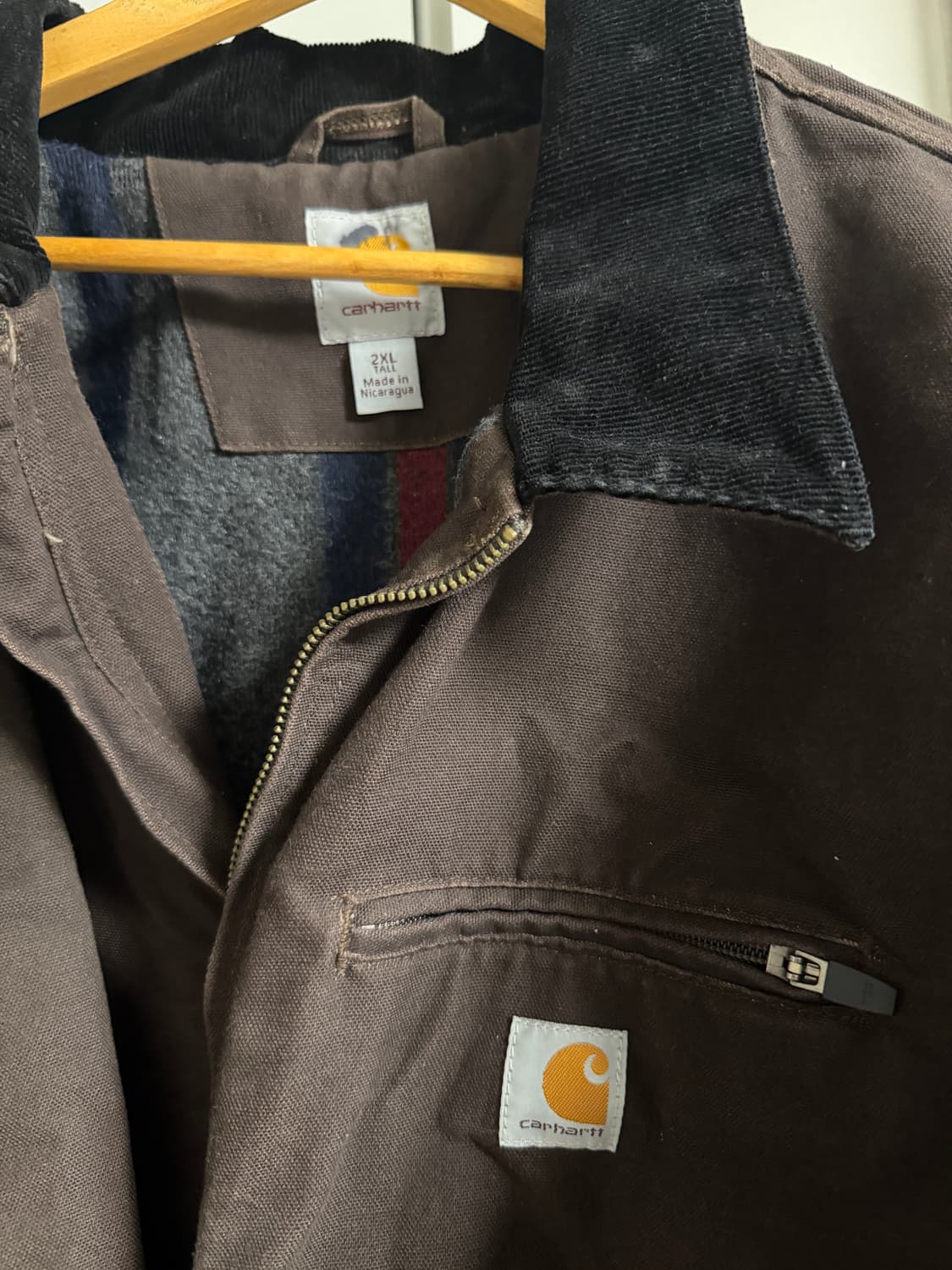 빈티지 칼하트 디트로이트 자켓 다크브라운 2XL 상품이미지3