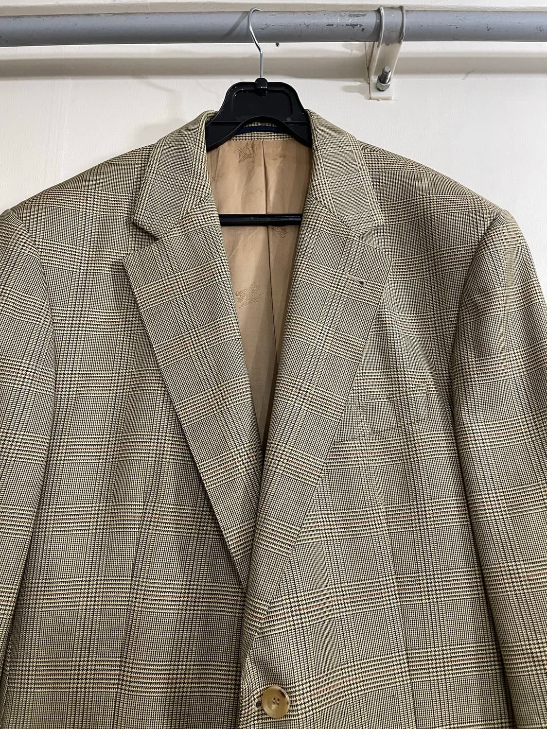 버버리 2B 글렌체크 울실크 블레이져 자켓 골드베이지 상품이미지3