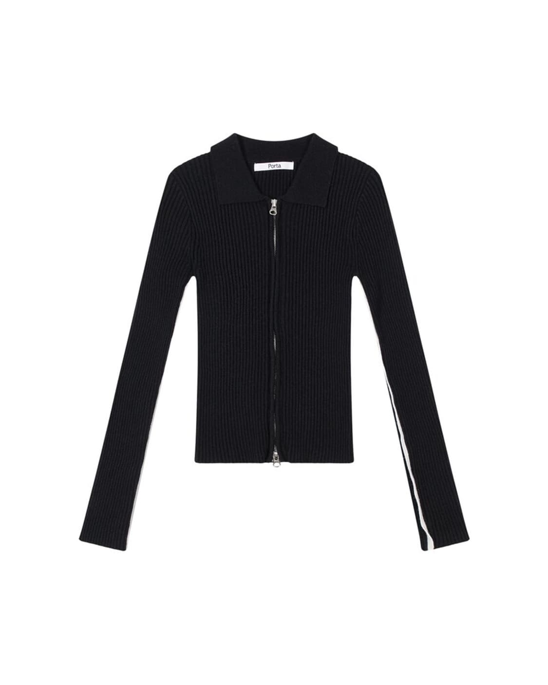 (지젤 장원영 착용) 더포르타 니트집업 상품이미지1