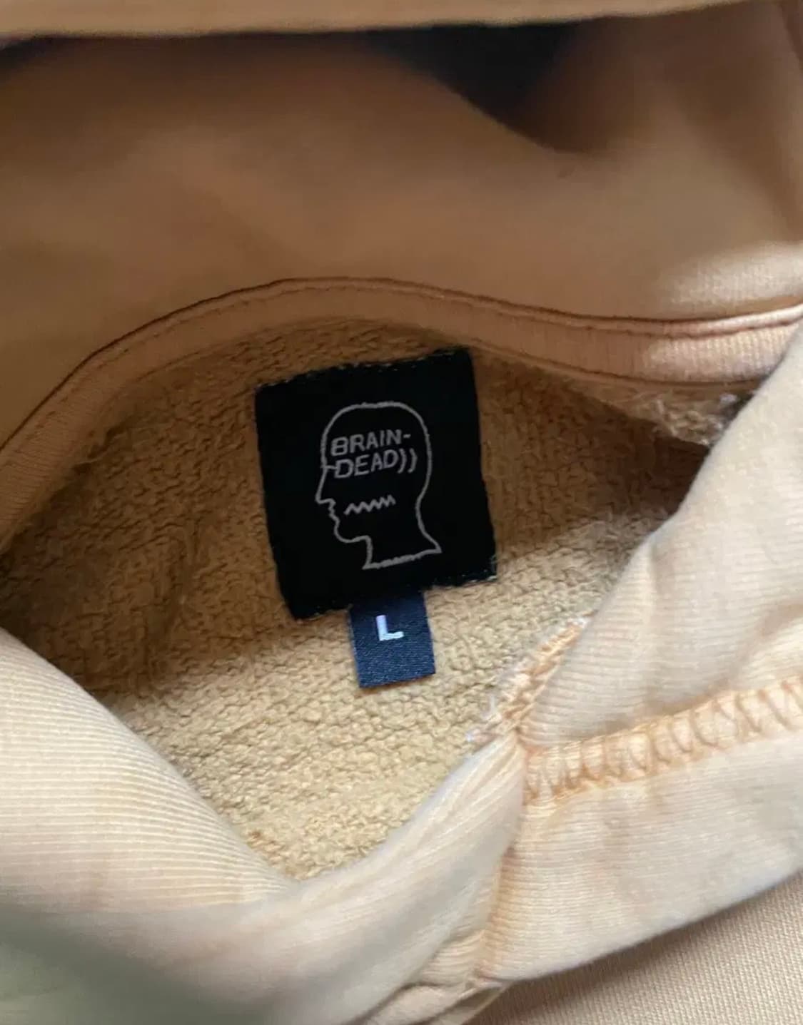 브레인데드 헤비웨이트 L 후드 머스타드 색 상품이미지3