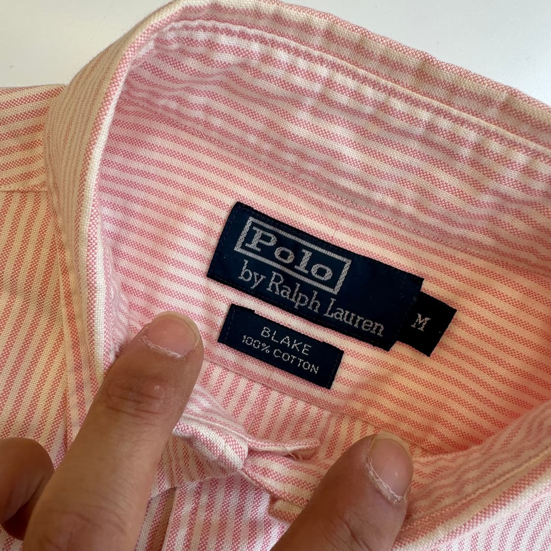 폴로 랄프로렌 핑크 스트라이프 옥스포드 셔츠 상품이미지5