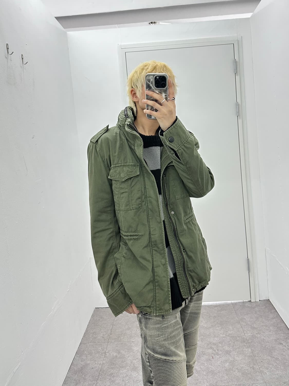 Vintage khaki multi pocket jacket 상품이미지8