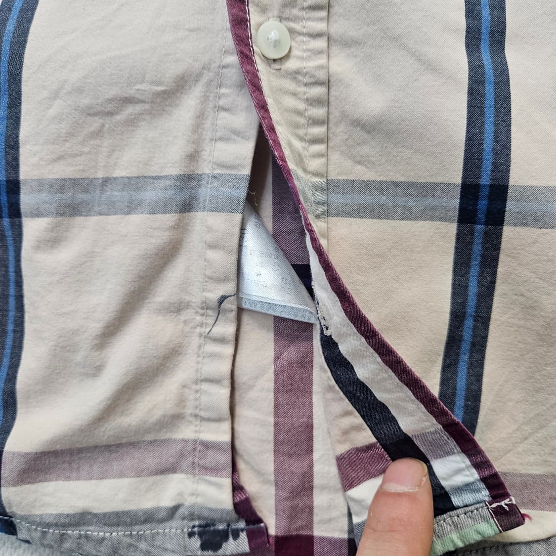 130 빈폴 키즈 체크 셔츠 (단추없음)0402Y 상품이미지3