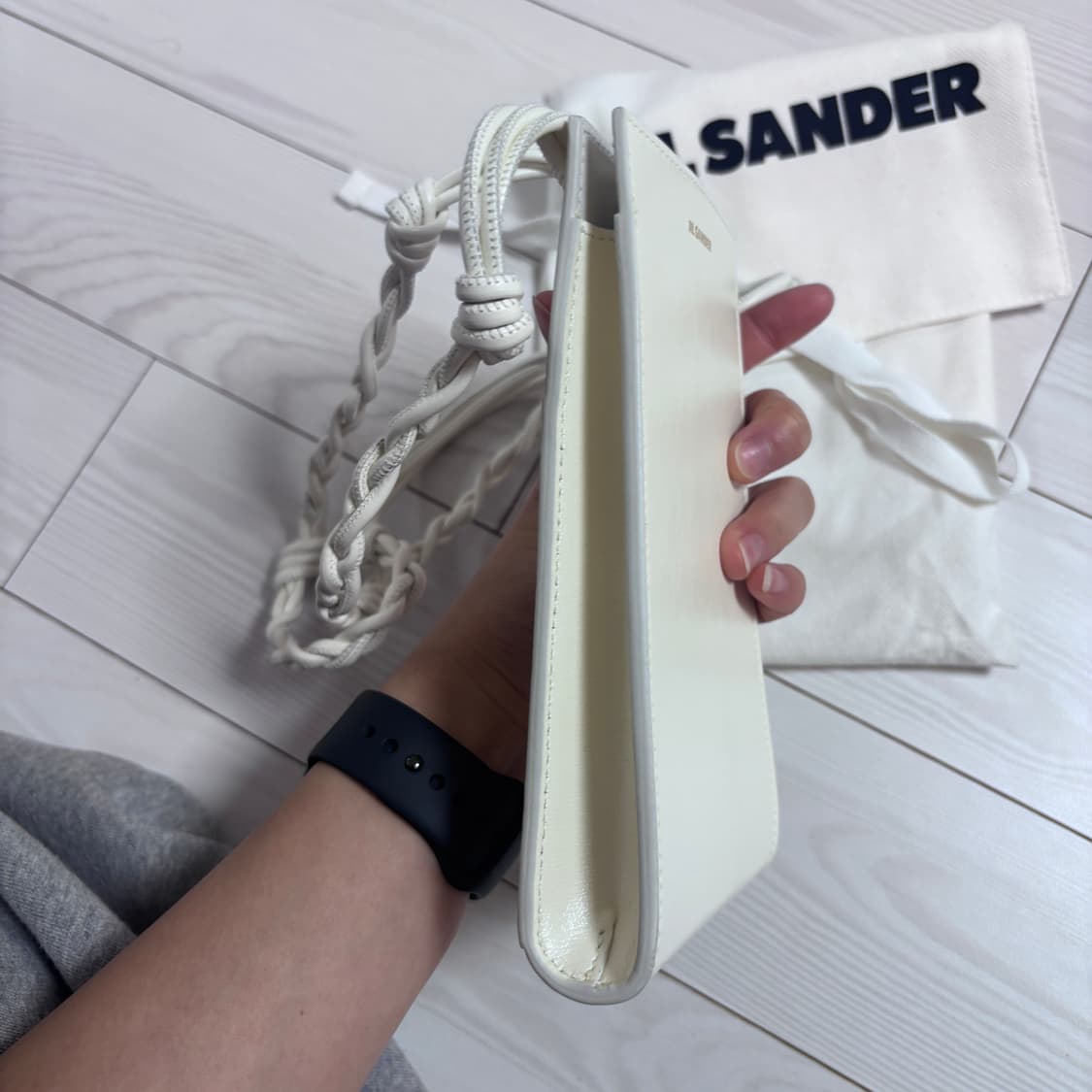 질샌더 탱글 레더 폰 홀더백 아이보리 + 더스트포함 상품이미지6