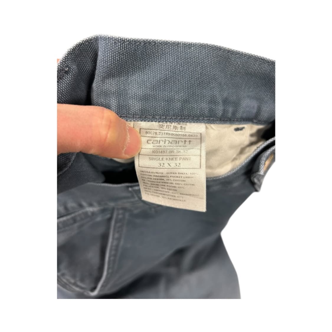 L) 칼하트 WIP 워시드 그레이 싱글니 카펜터 팬츠 BC-032 상품이미지6