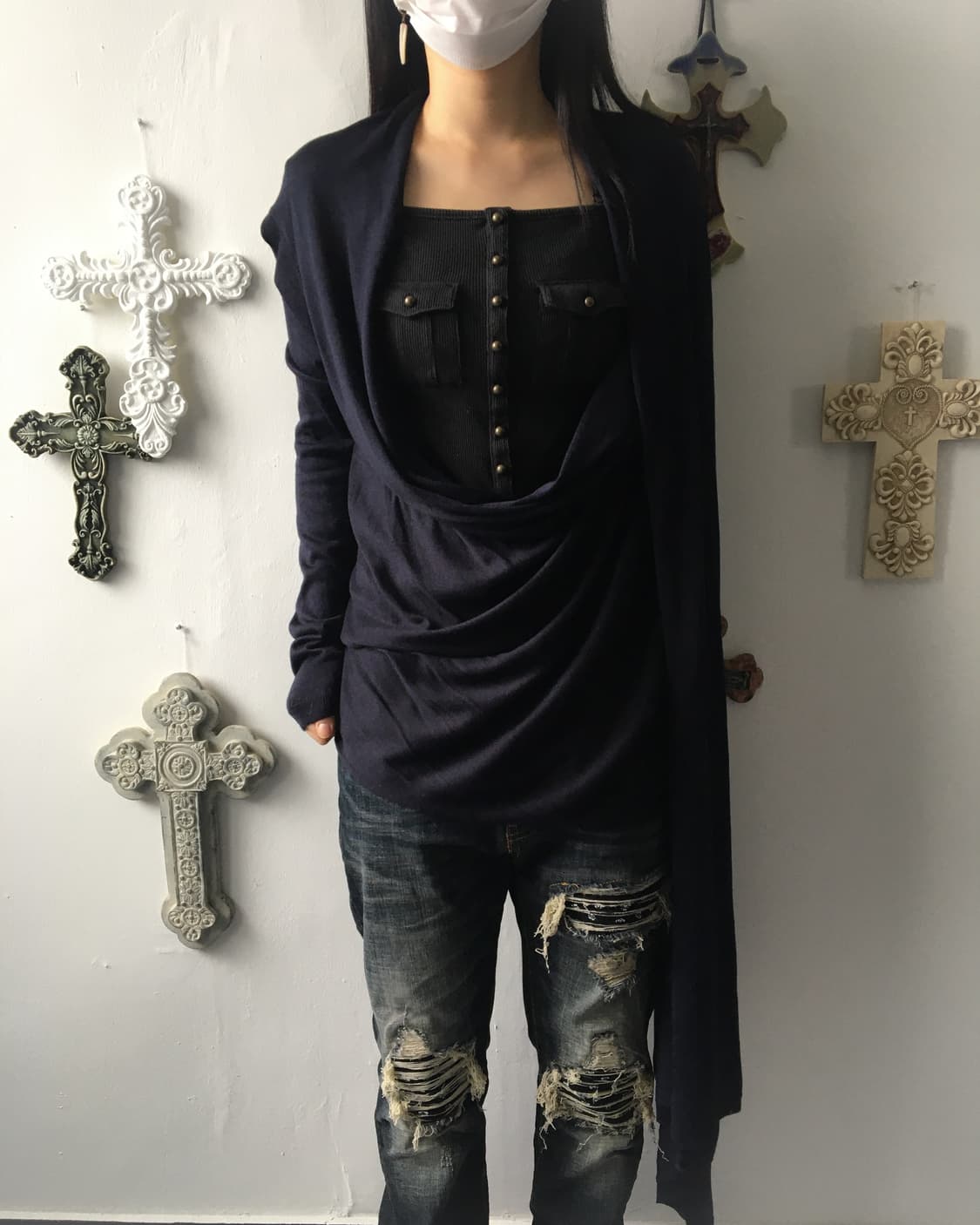 Dkny drape open cardigan 상품이미지7