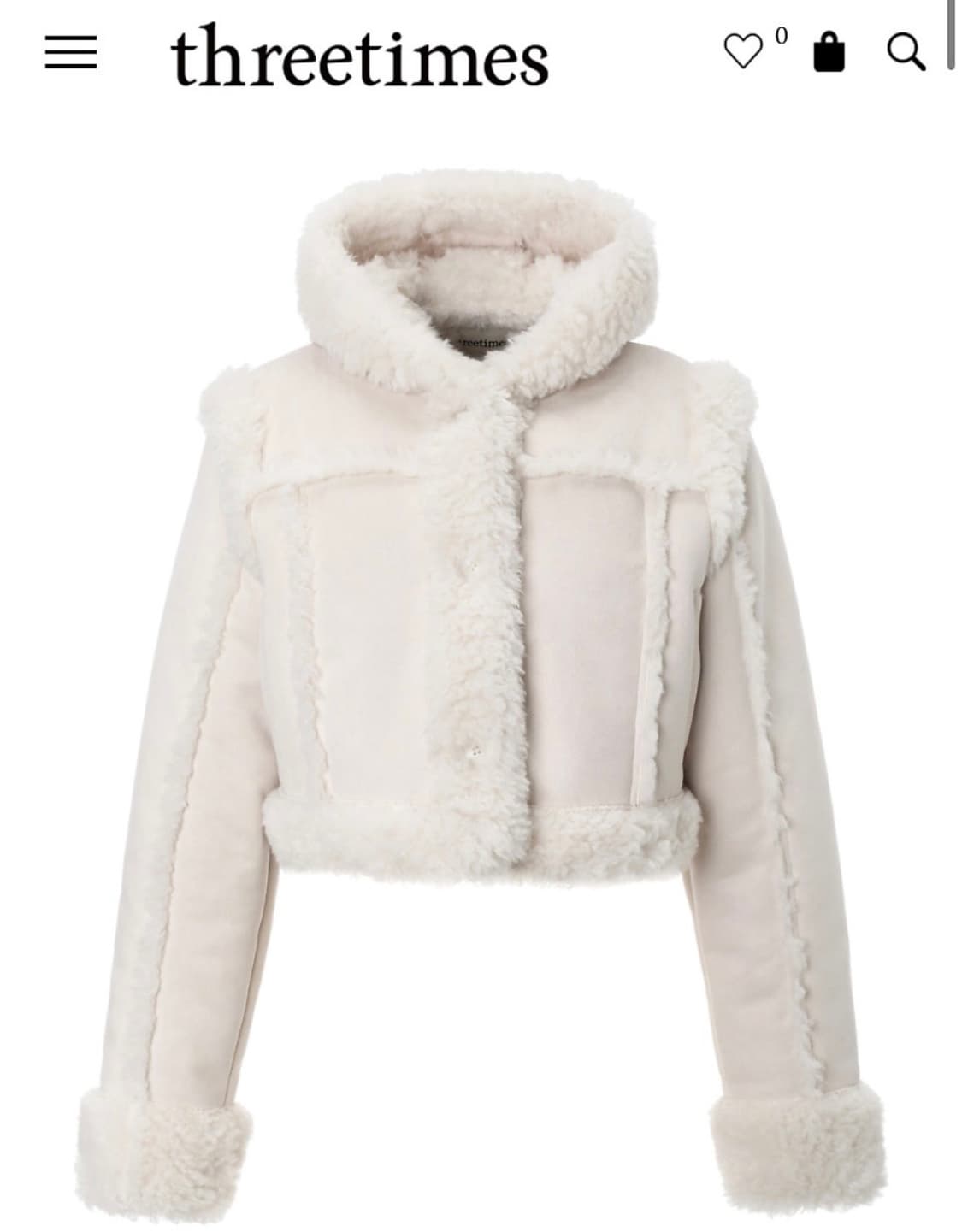 쓰리타임즈 베이비 후디 퍼 코트 무스탕 팝니다 상품이미지1