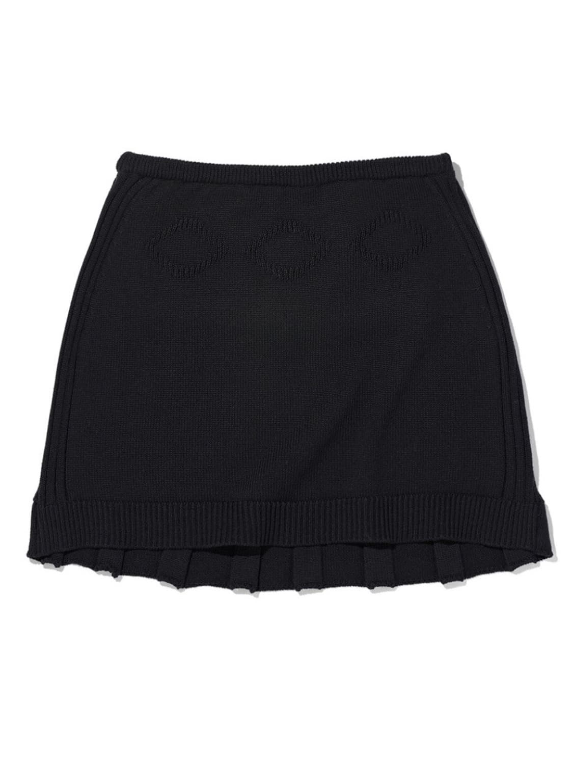 미스치프- RHOMBUS KNIT SKIRT (BLACK) 상품이미지1
