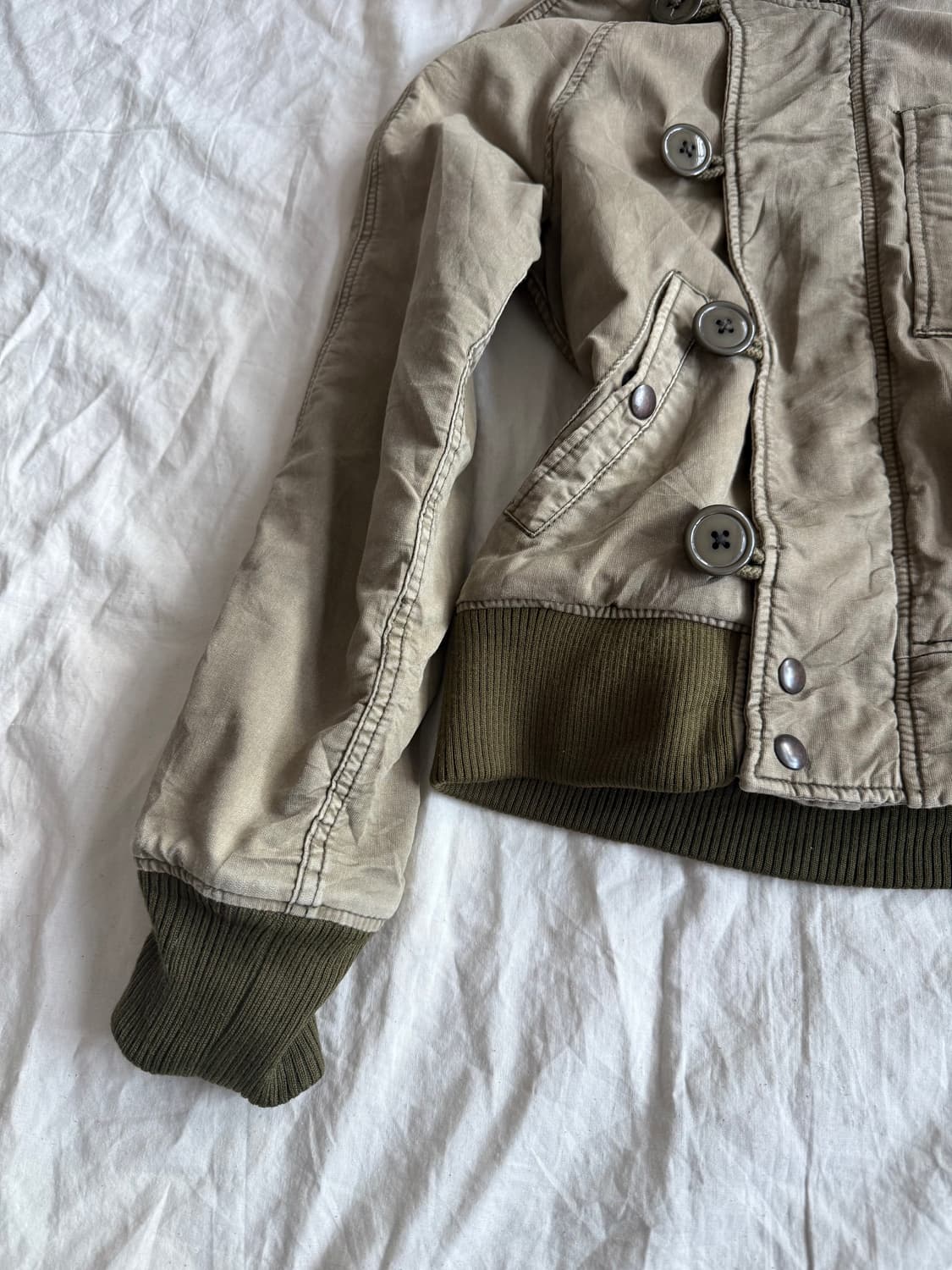 카키 2000‘s y2k 크롭 자켓 상품이미지2
