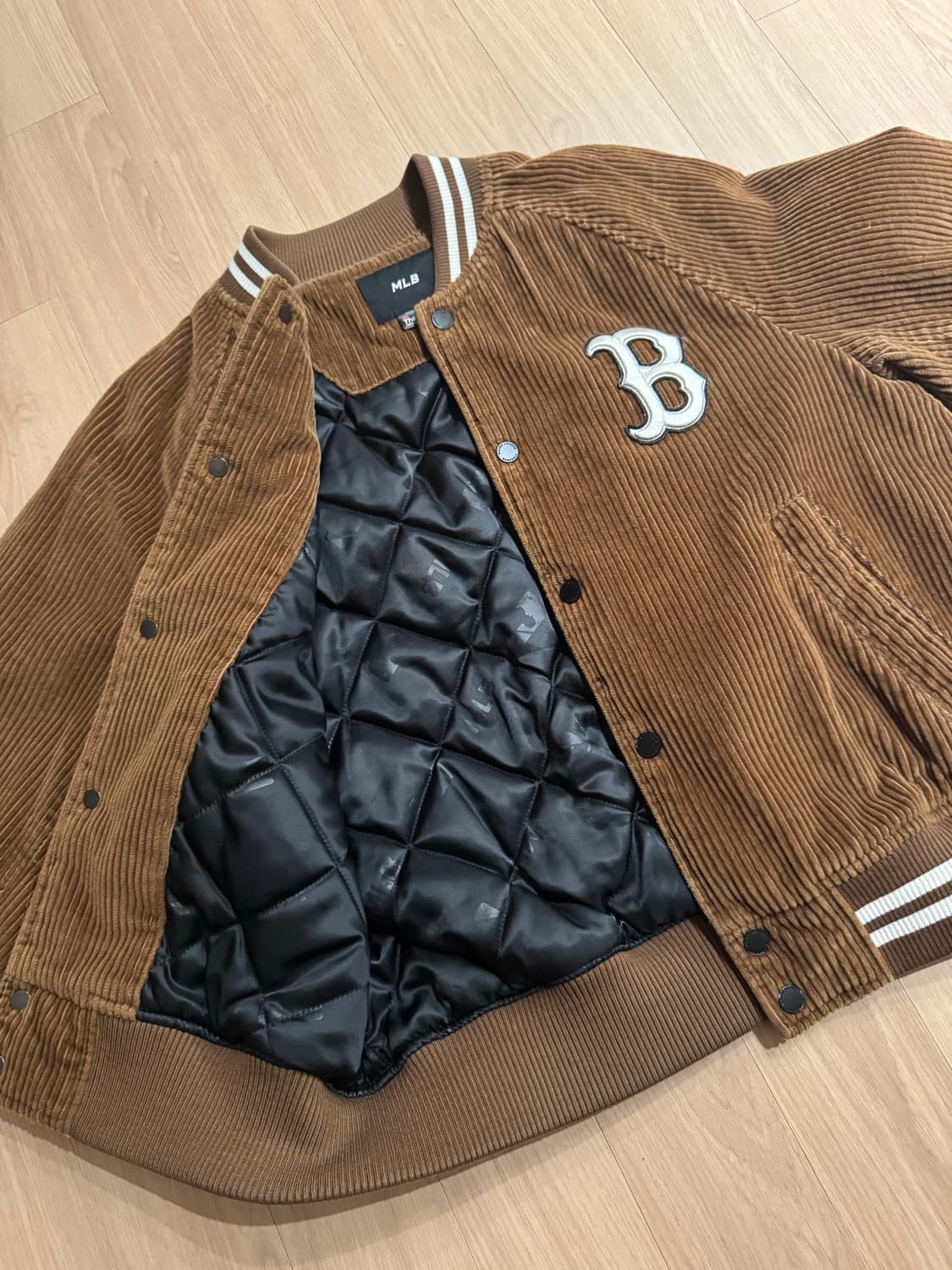 MLB 코듀로이 바시티 자켓 브라운 상품이미지2