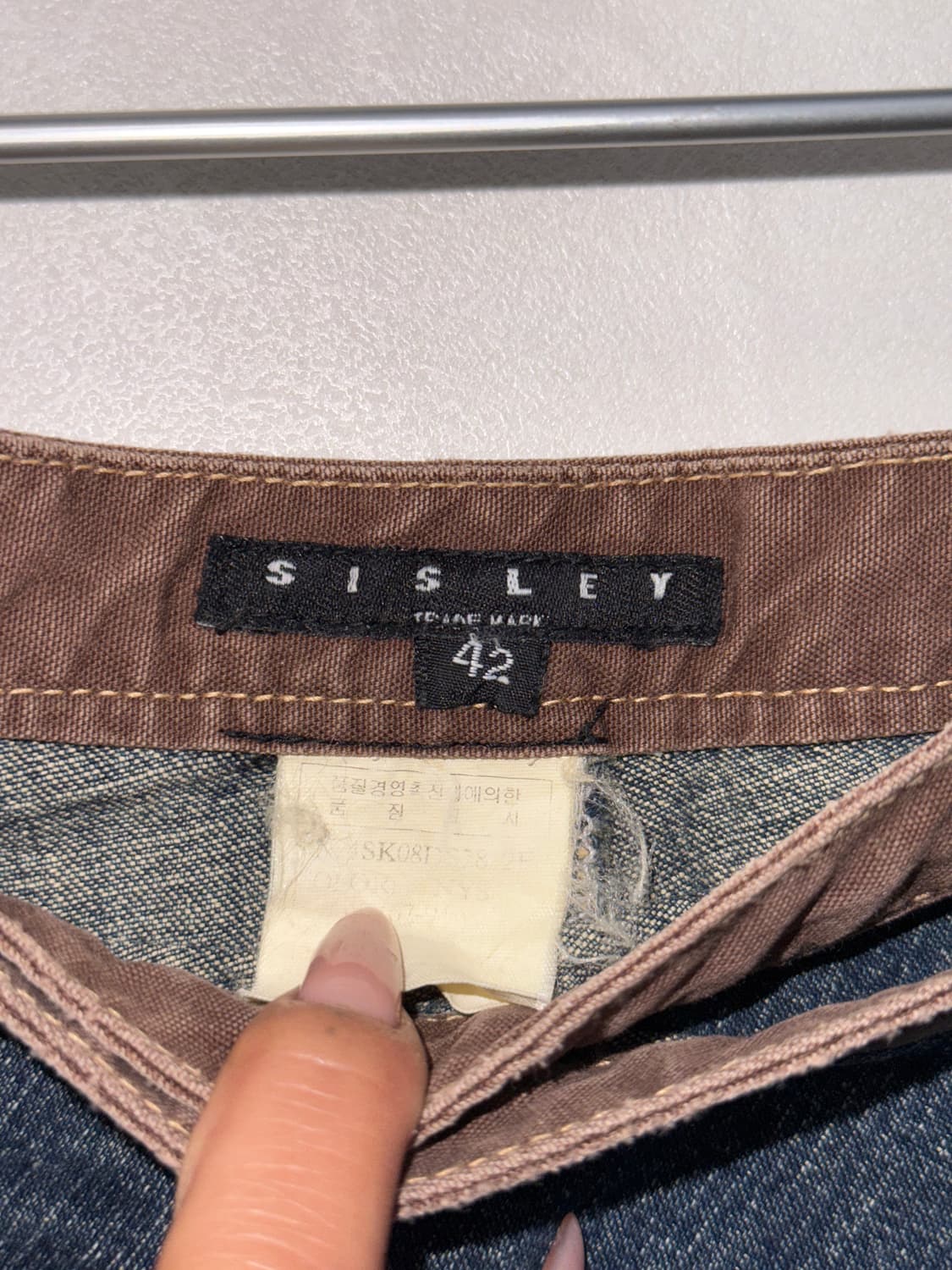 Sisley washing denim wrap skirt 상품이미지4