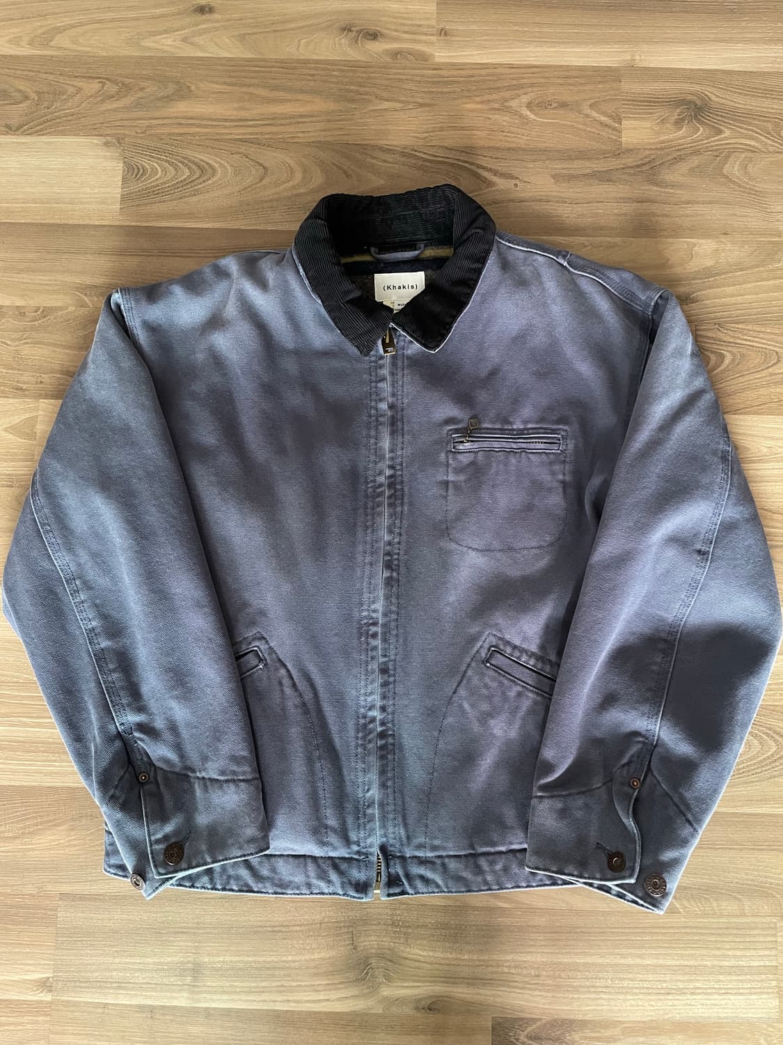 카키스 디스트레스드 덕 자켓 네이비 상품이미지2