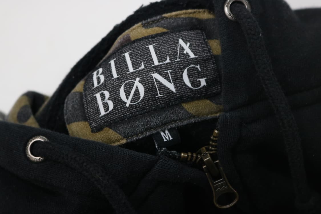 Billabong 빌라봉 카모 라이닝 블랙 로고 후드 집업 (M) 상품이미지10