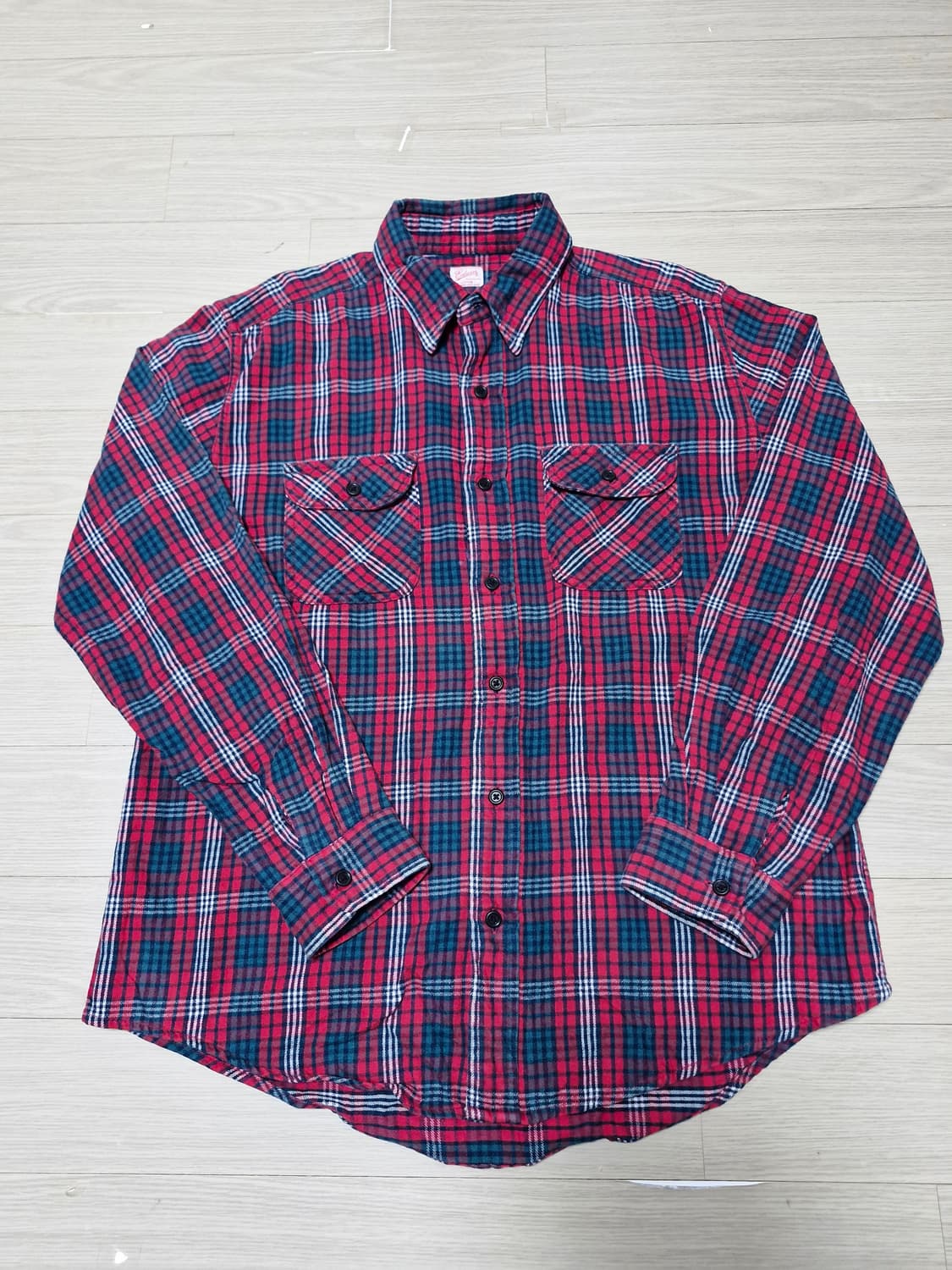 [ L] 에드윈 재팬 헤비 플란넬 웨스턴 체크셔츠 상품이미지1