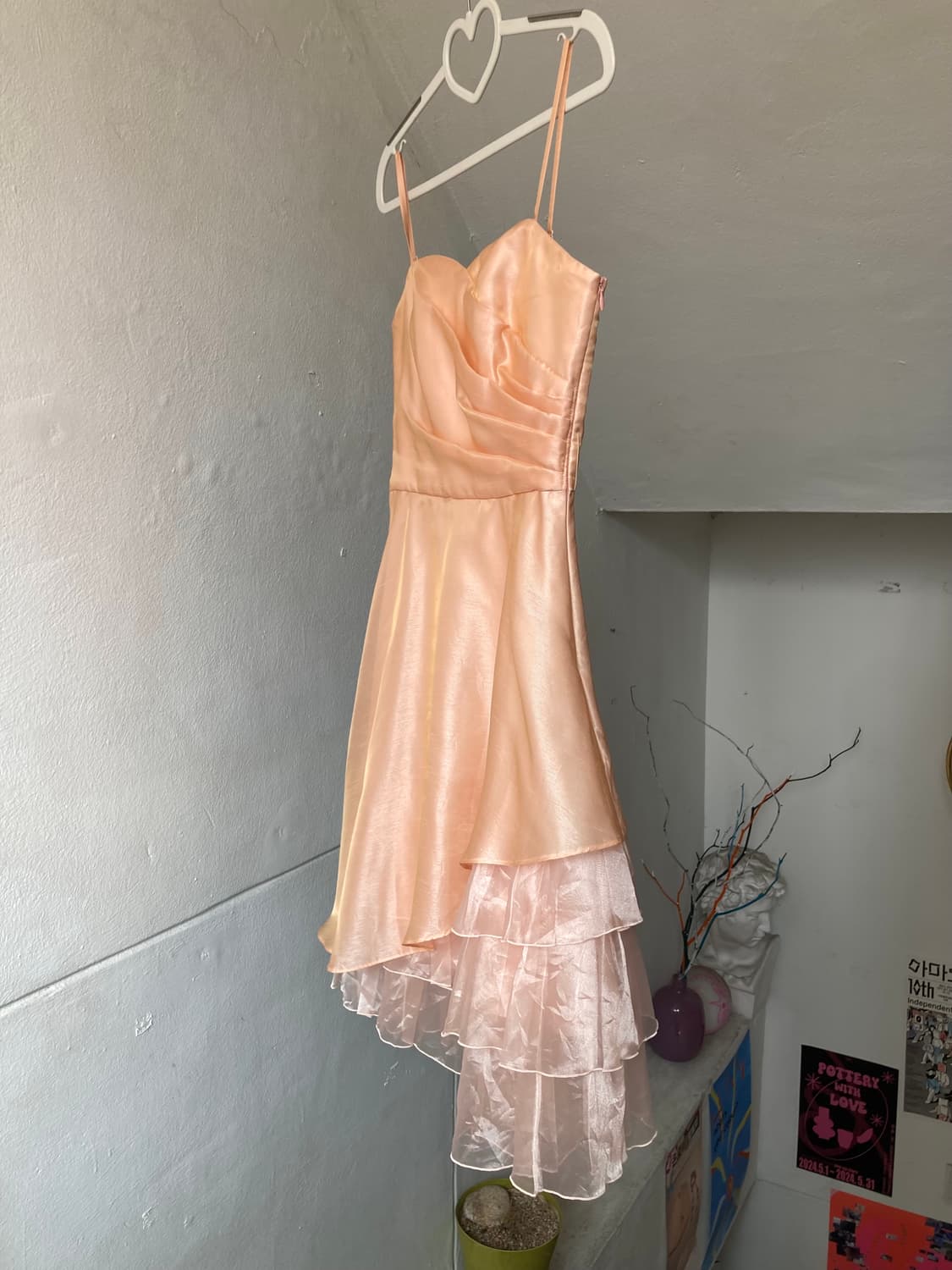 코랄 핑크 파티 드레스 상품이미지4