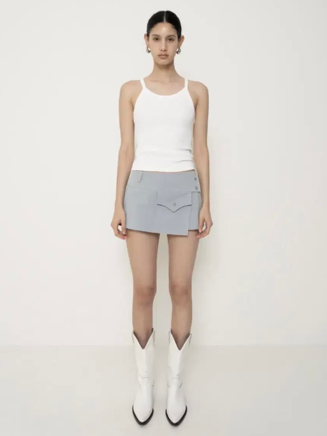 더포르타 button pocket wrap skirt 상품이미지1