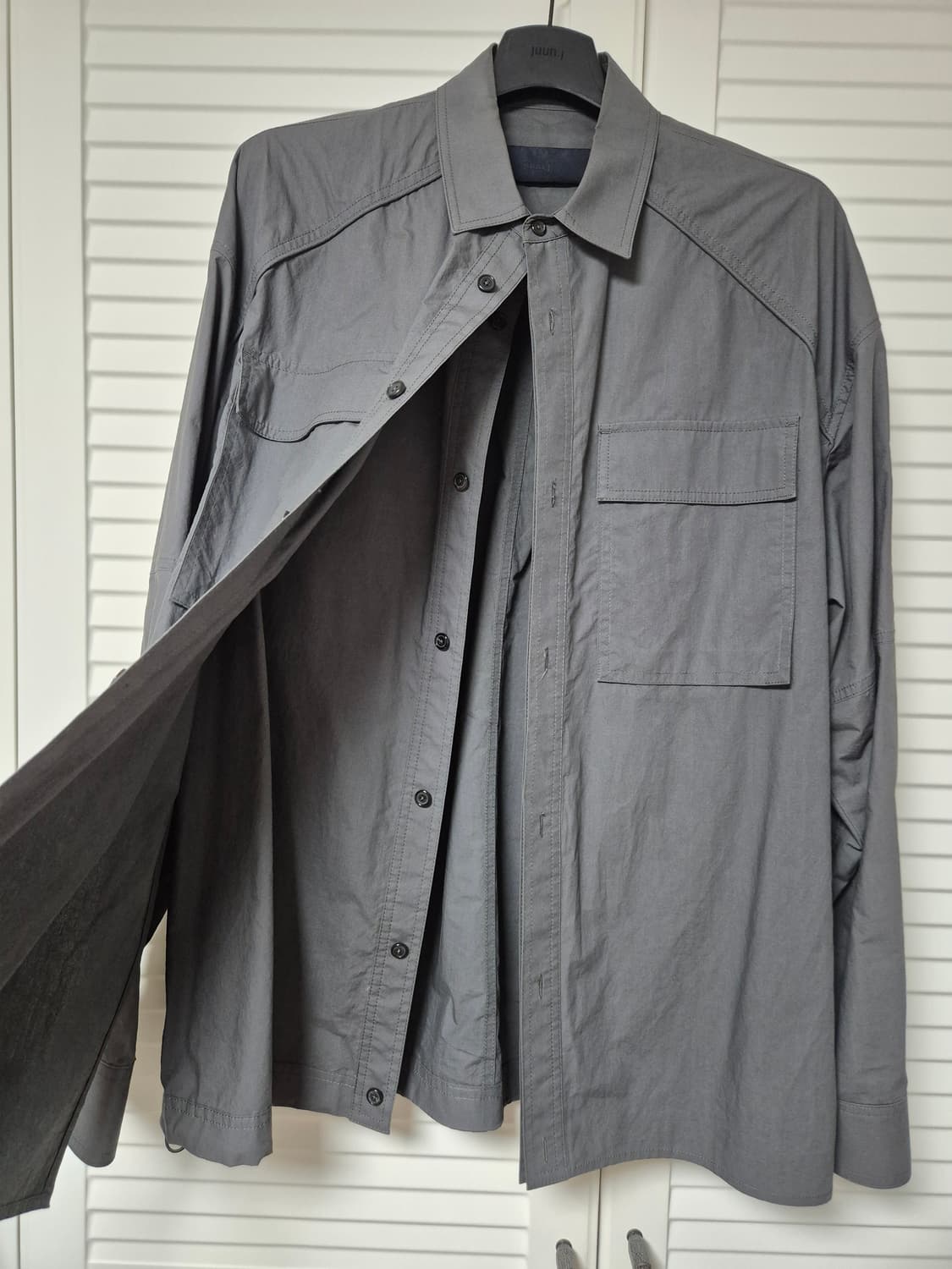 (46)준지 SS22 더블 레이어드 오버핏 셔츠 상품이미지3