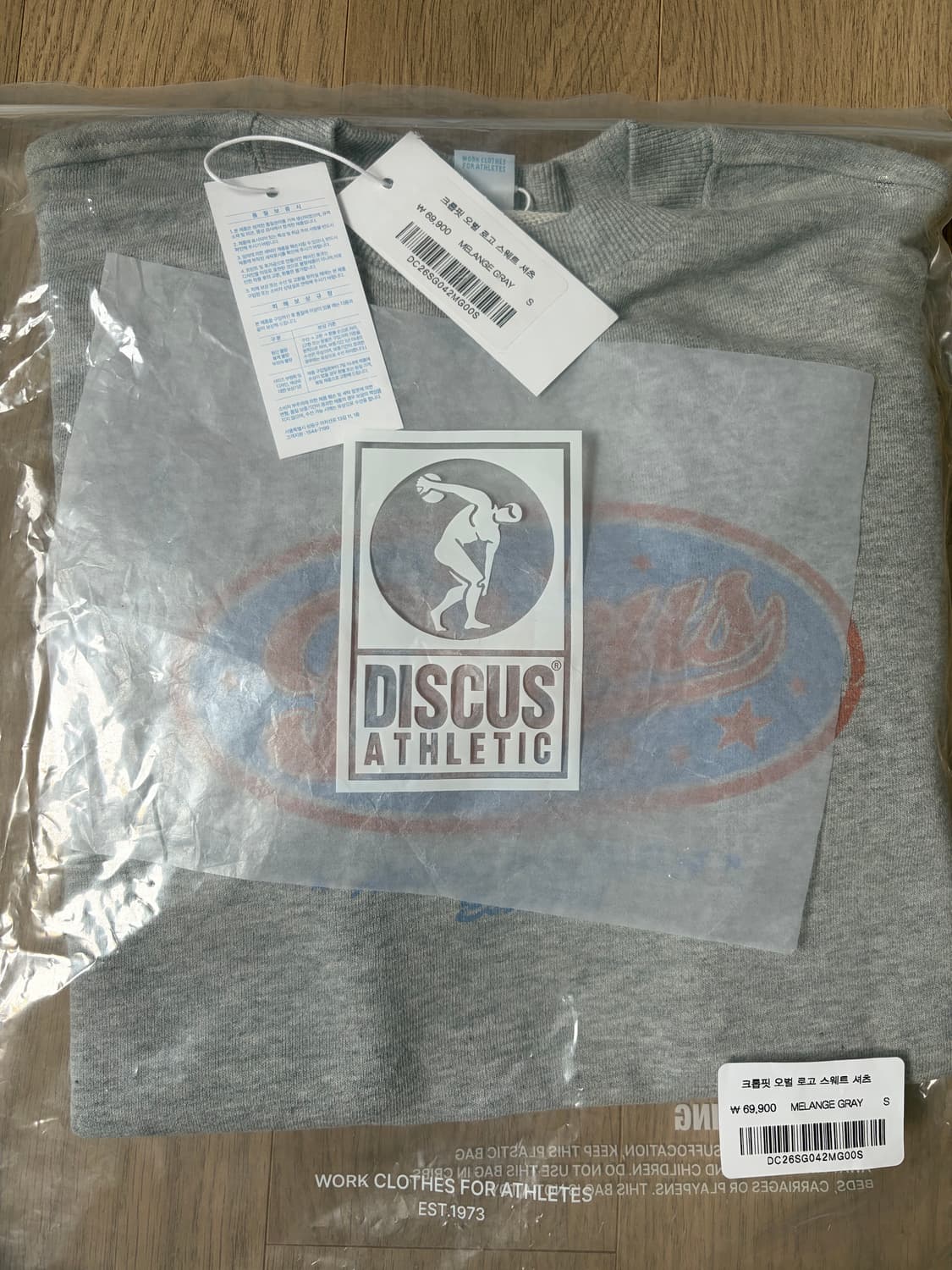 디스커스애슬레틱 우먼즈 크롭핏 오벌 로고 스웨트 셔츠 상품이미지4