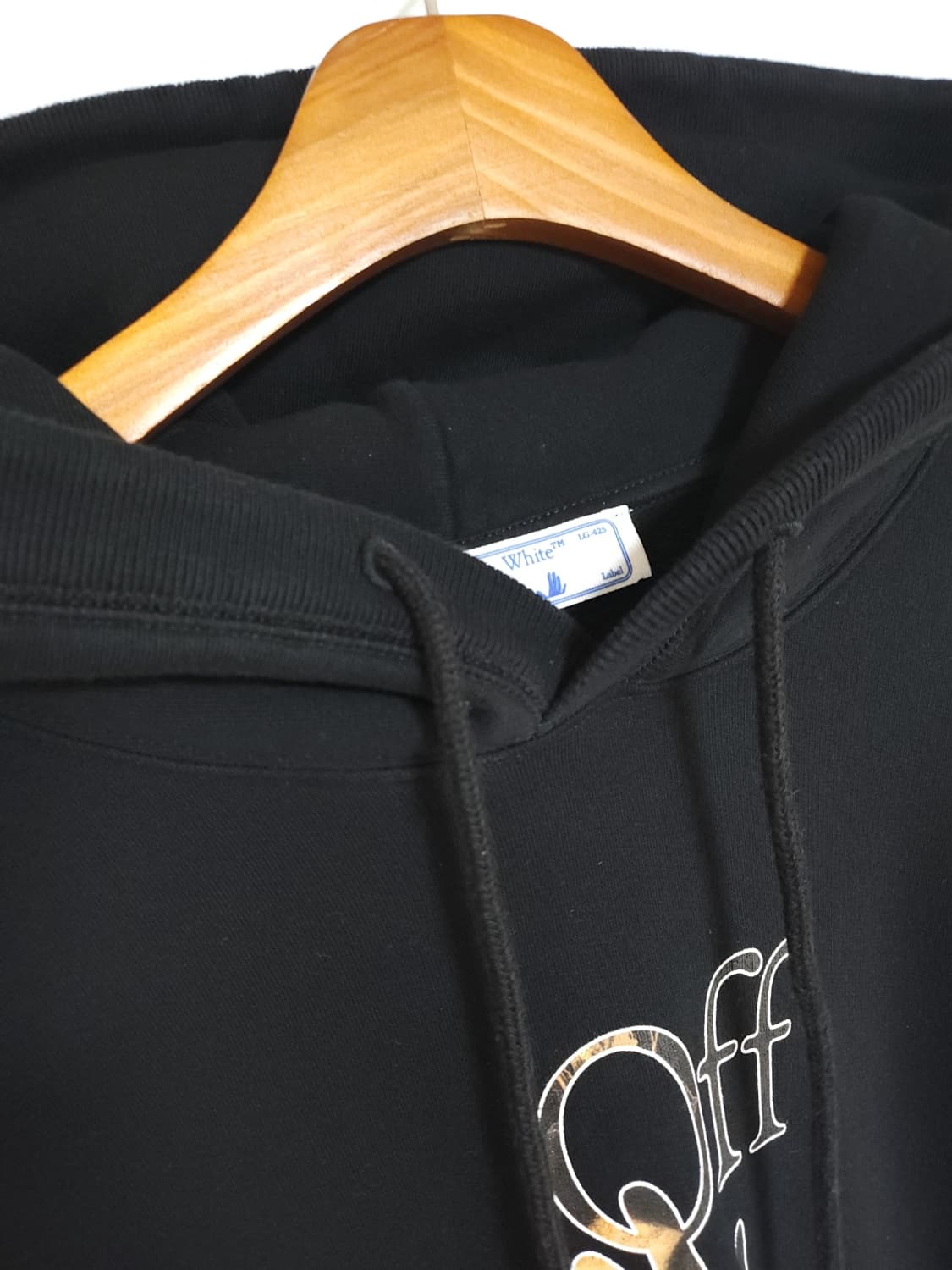 XL 오프화이트 블랙 핸드남성 후드티 OMBB073F21FLE002 상품이미지2