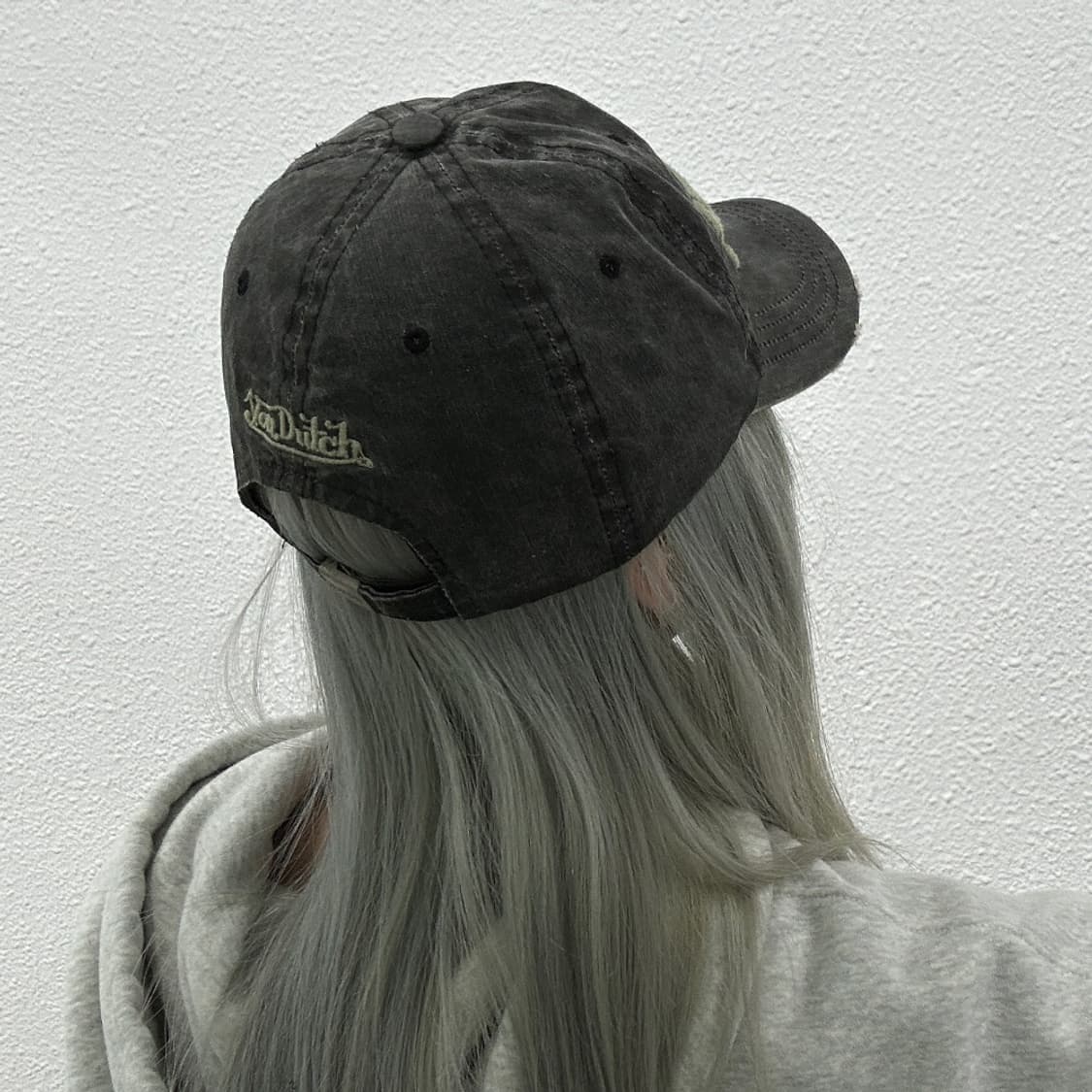 본더치 y2k 그런지 다크그레이 볼캡 상품이미지3