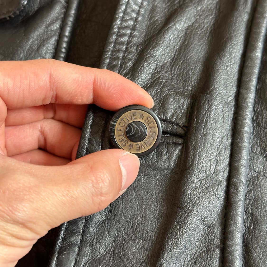 Man photo vintage leather coat jacket 상품이미지8