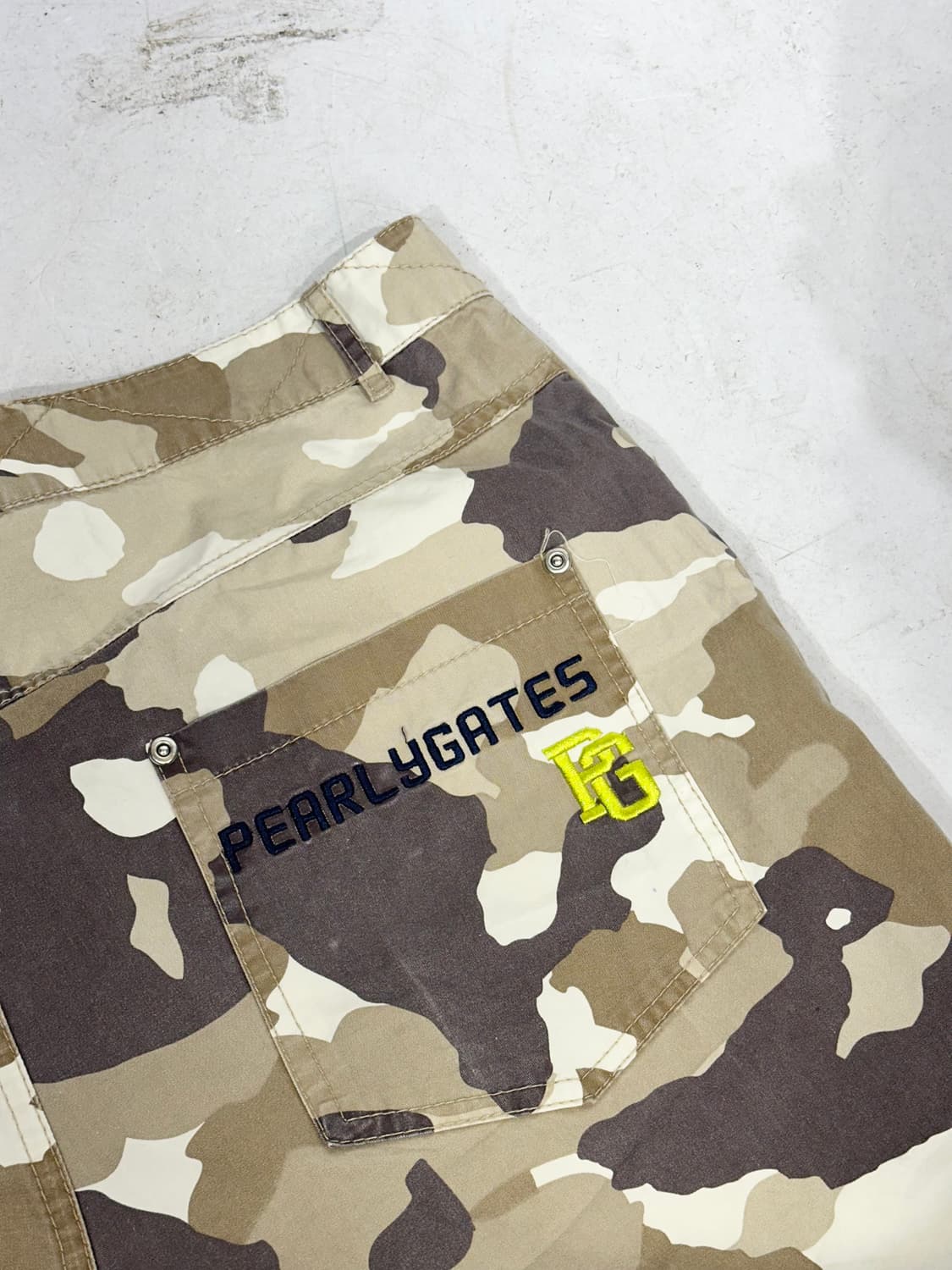 일본 빈티지 베이지 카모 밀리터리 카고 와이드 팬츠  상품이미지6