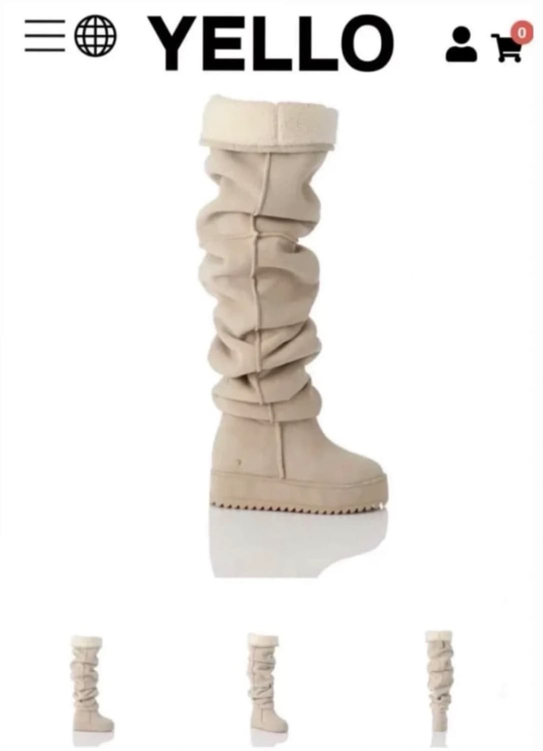 YELLOSHOES LONG BOOTS (M SIZE) 베이지 상품이미지1