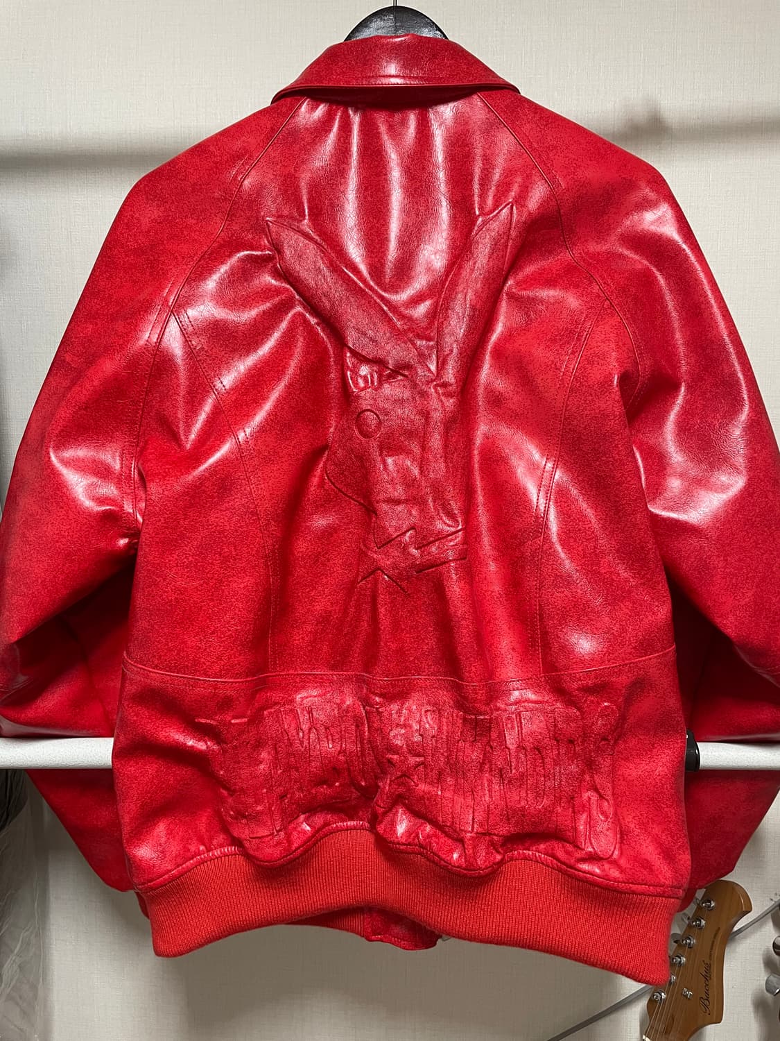 플레이보이 위캔더스 레드 가죽 자켓 상품이미지4
