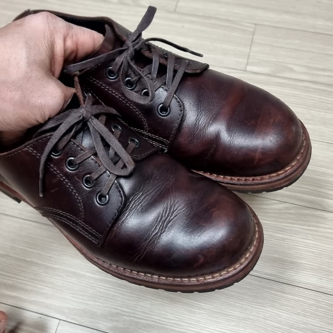 호킨스 브라운 가죽 남성 구두 레이스업(255-265) 상품이미지1